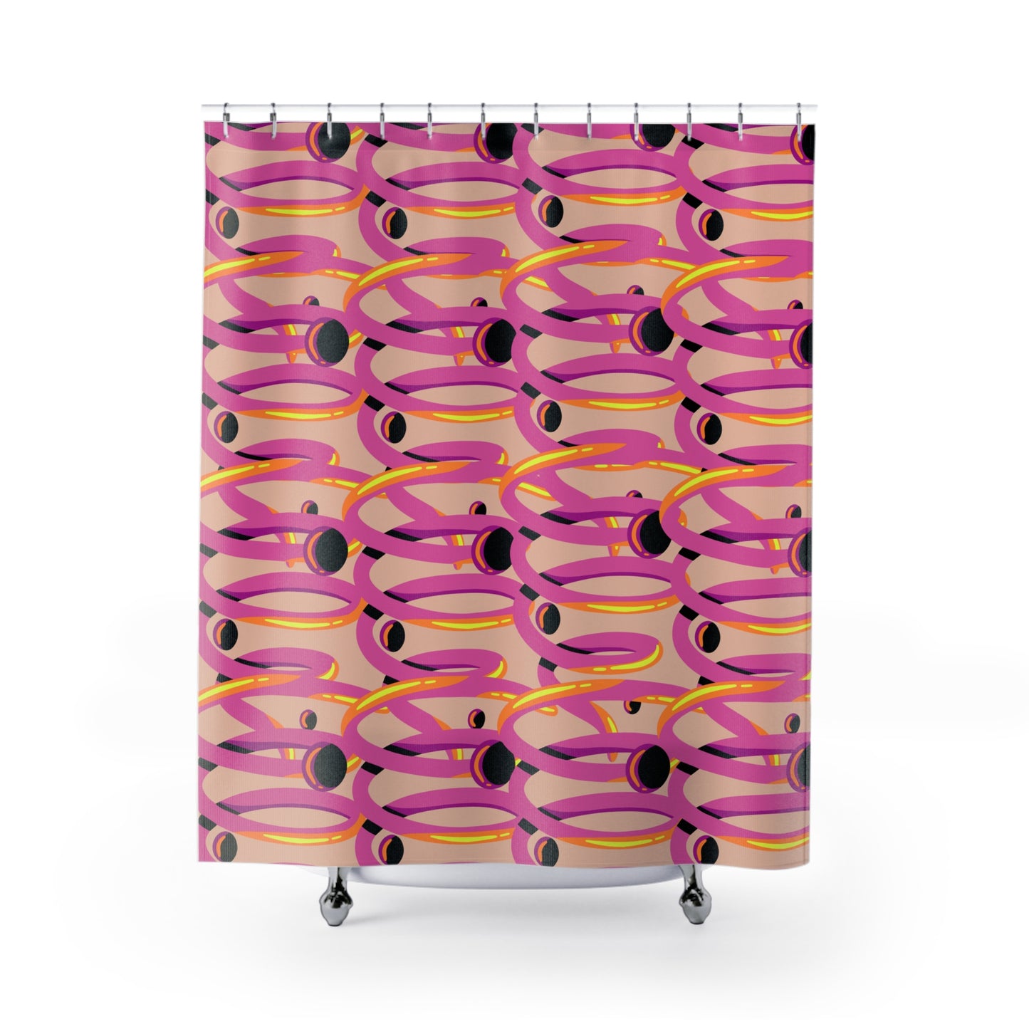 Pink Spiral | Shower Curtain - Kim’s Signature Beauty & Accessories (Store description)