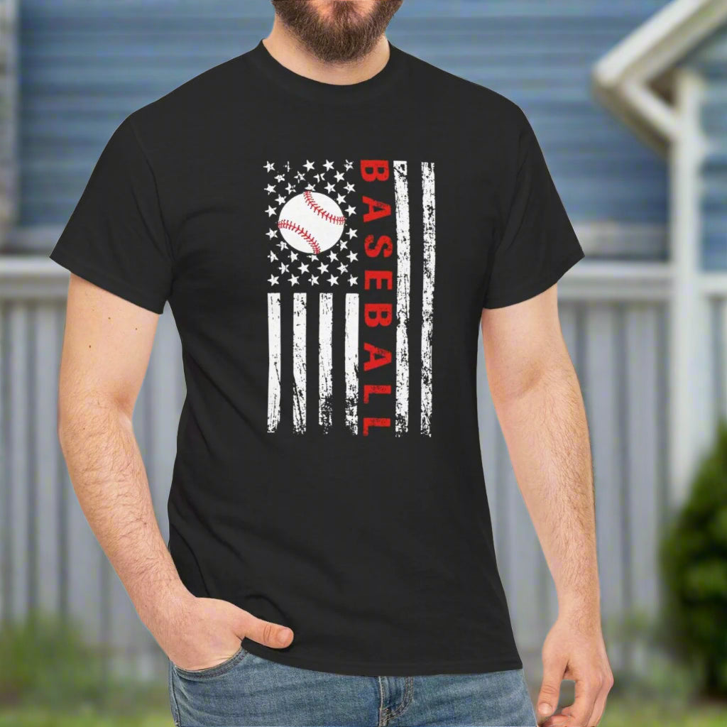 American Flag & Baseball Tee - Kim’s Signature Beauty & Accessories