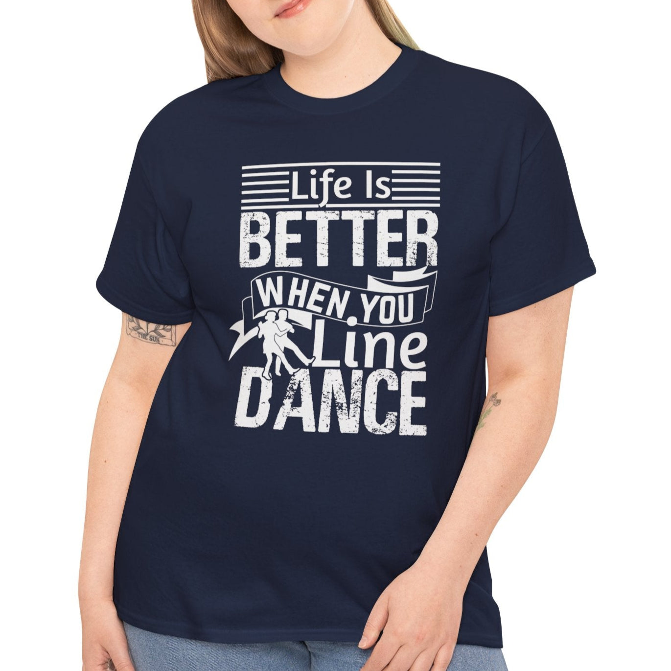 Line Dance Inspiration Cotton Tee, Country Line Dance Shirt - Kim’s Signature Beauty & Accessories (Store description)