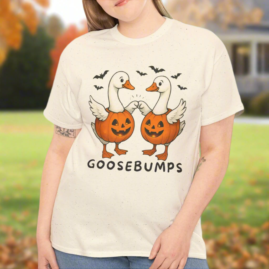Fall Duck Pumkin Goosebumps T-Shirt, Bonfire Night Shirt - Kim’s Signature Beauty & Accessories