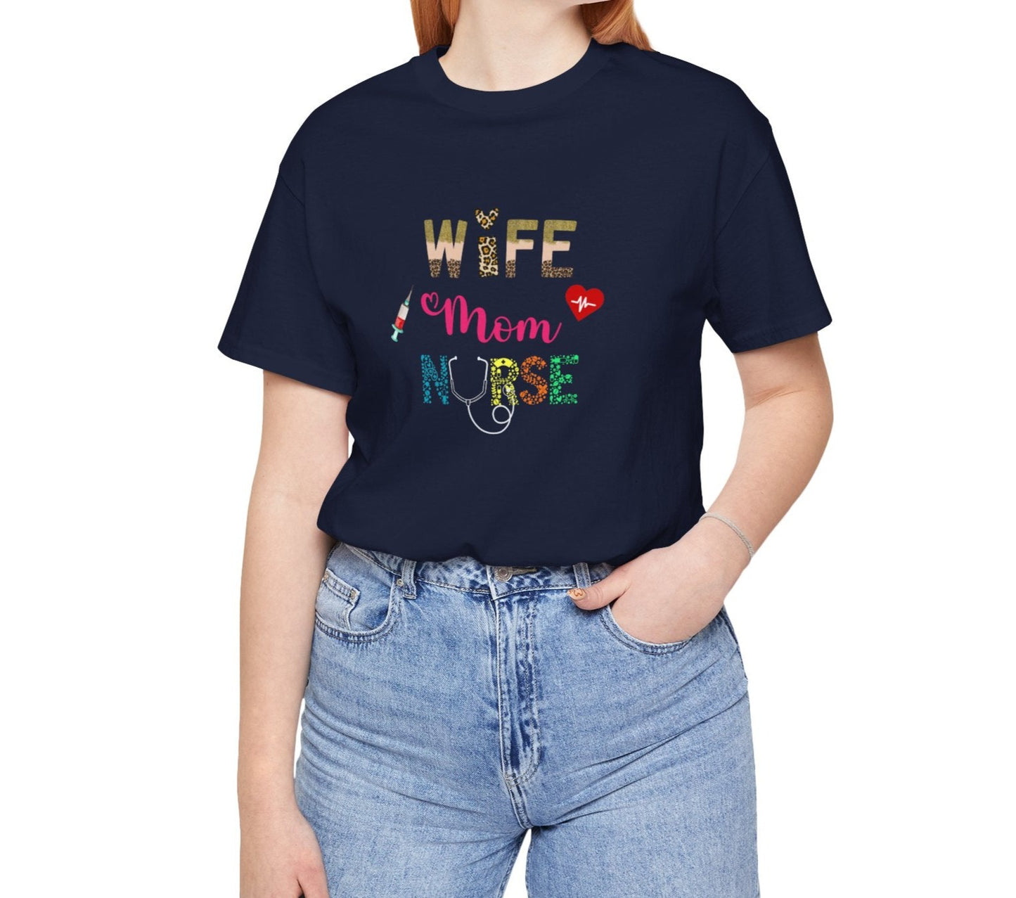 Wife, Mom, Nurse |Jersey Short Sleeve Tee - Kim’s Signature Beauty & Accessories (Store description)