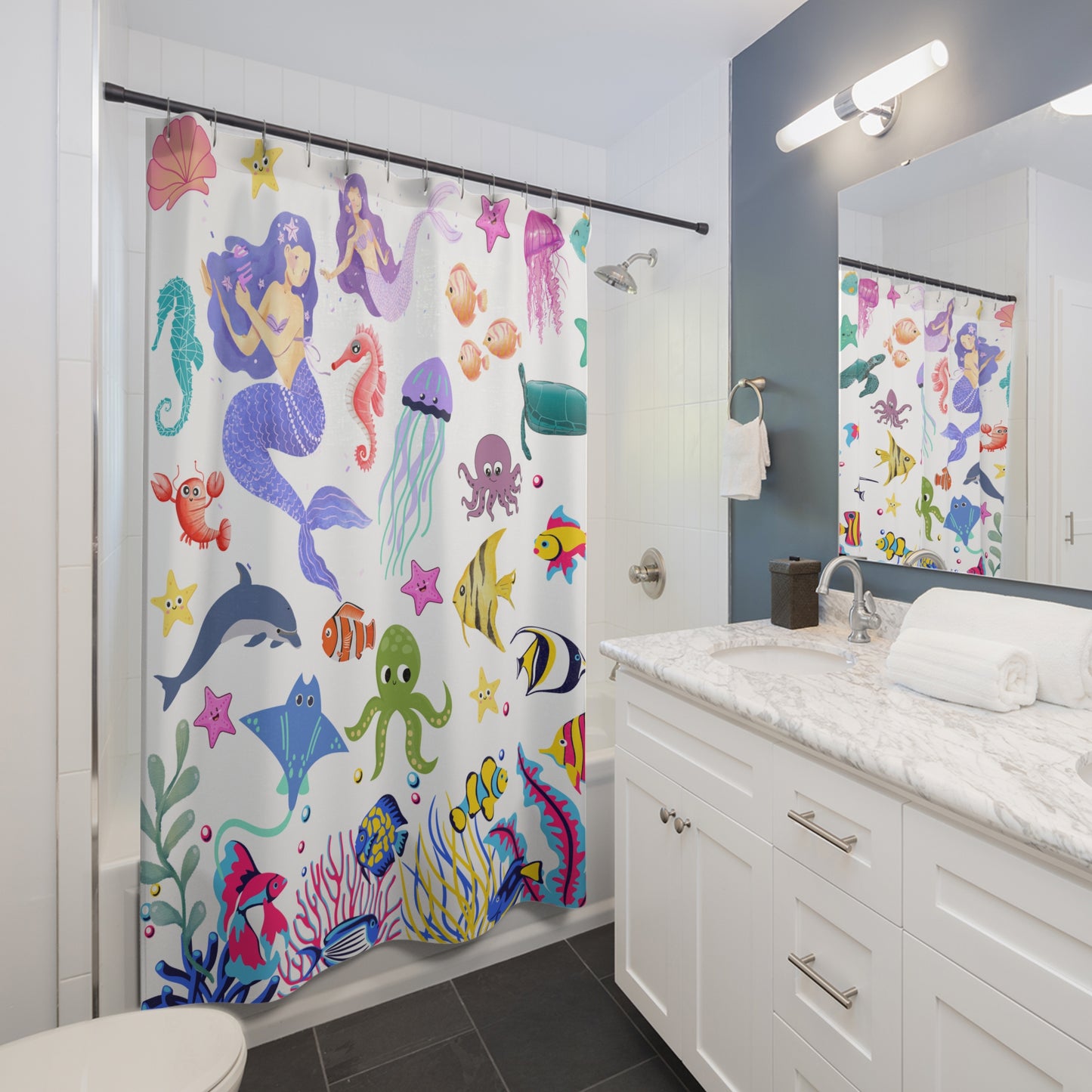 Under the Sea | Shower Curtain - Kim’s Signature Beauty & Accessories (Store description)