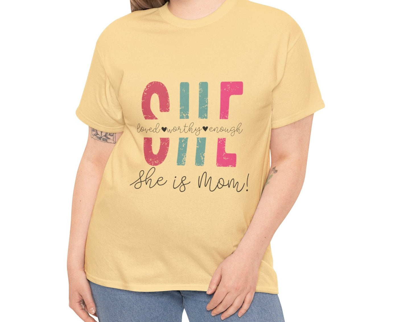 She is | Cotton Tee - Kim’s Signature Beauty & Accessories (Store description)