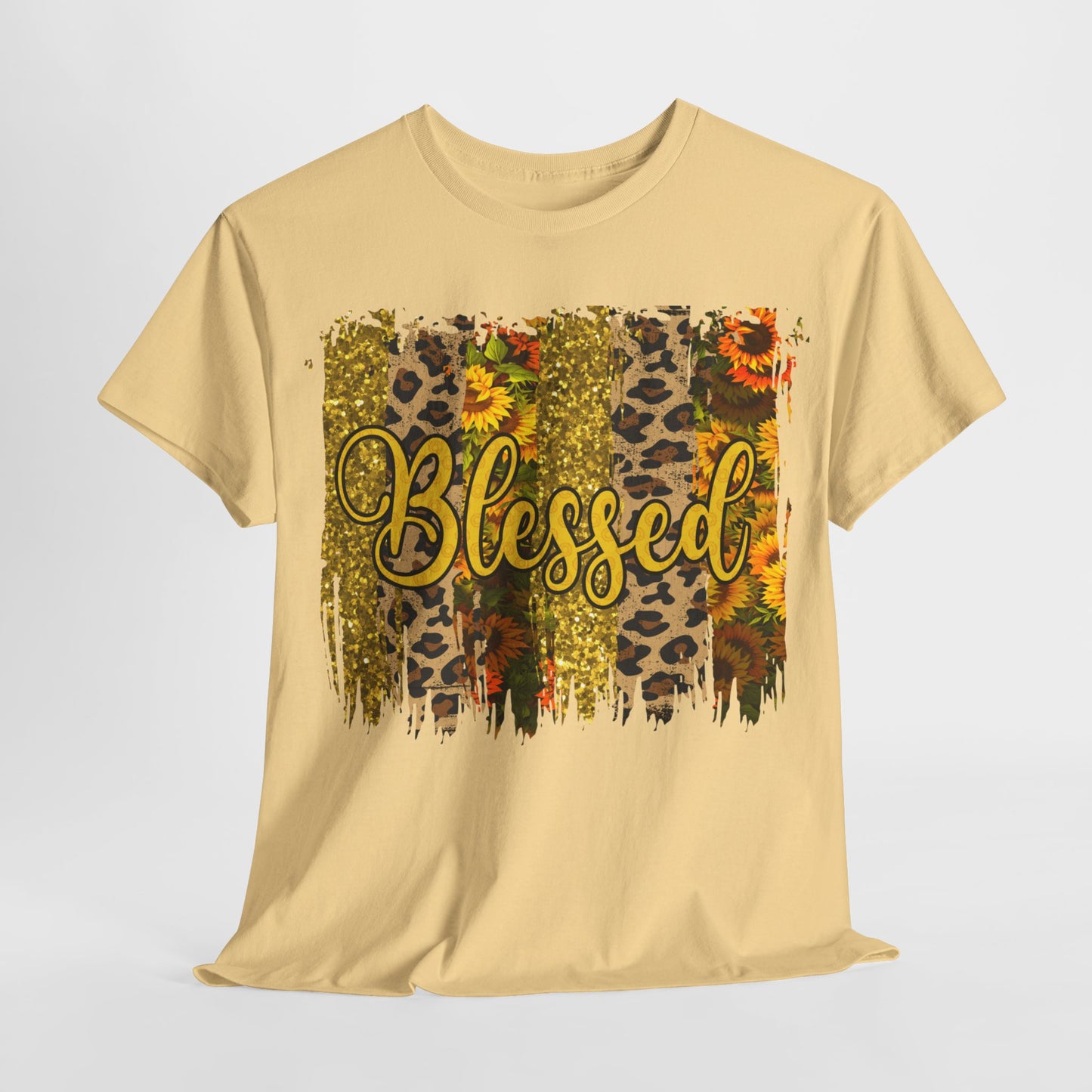 Blessed Leopard design | Cotton Tee - Kim’s Signature Beauty & Accessories