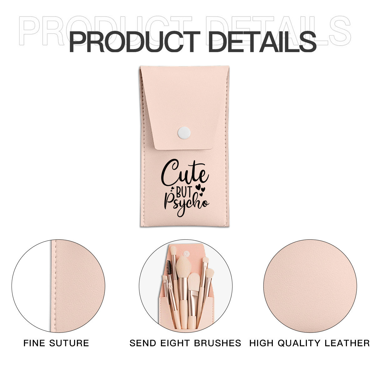Cute But Psycho 8-Piece Makeup Brush Set - Kim’s Signature Beauty & Accessories