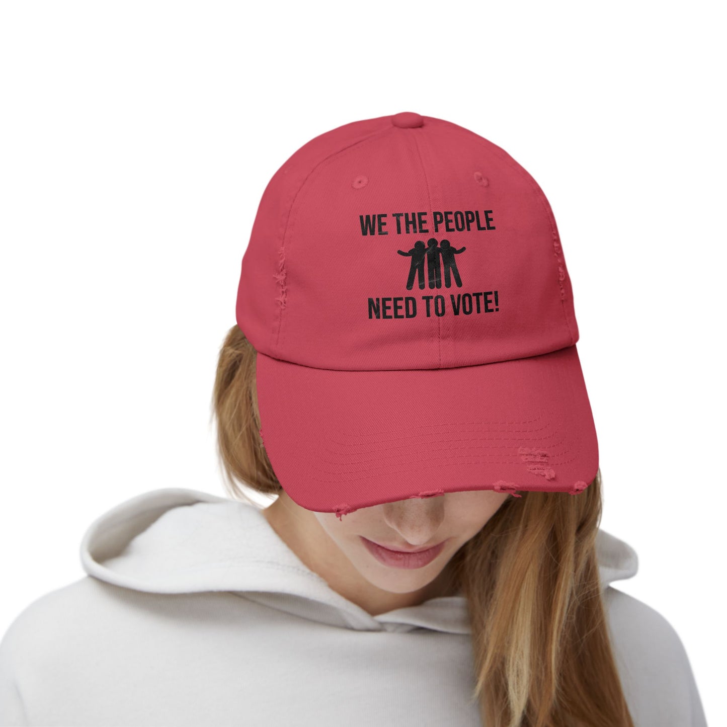 We The People Need to Vote Distressed Cap - Kim’s Signature Beauty & Accessories (Store description)