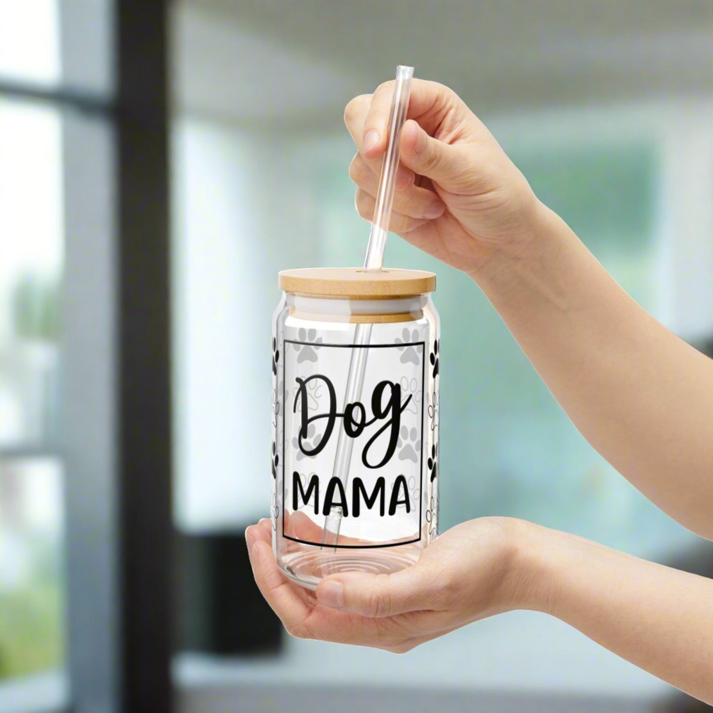 Dog Mom | Sipper Glass - Kim’s Signature Beauty & Accessories (Store description)