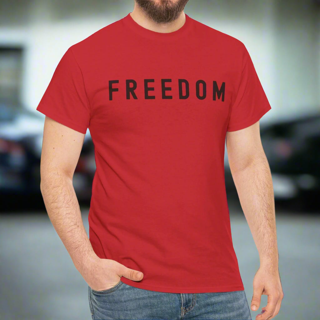 Freedom Red Unisex Tee - Bold Statement Shirt – Patriotic Casual Shirt - Kim’s Signature Beauty & Accessories
