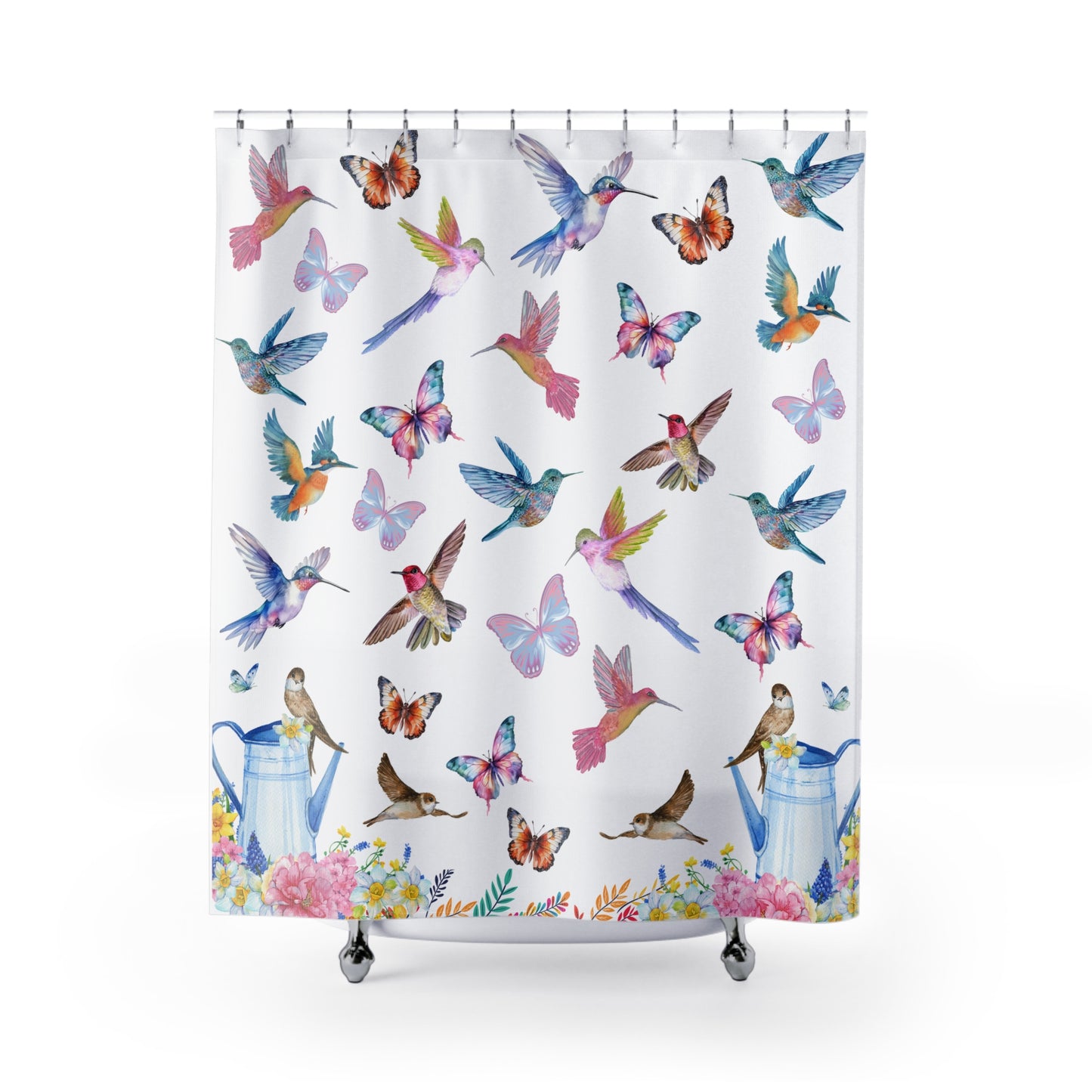 Birds & Butterfiles | Shower Curtain - Kim’s Signature Beauty & Accessories (Store description)