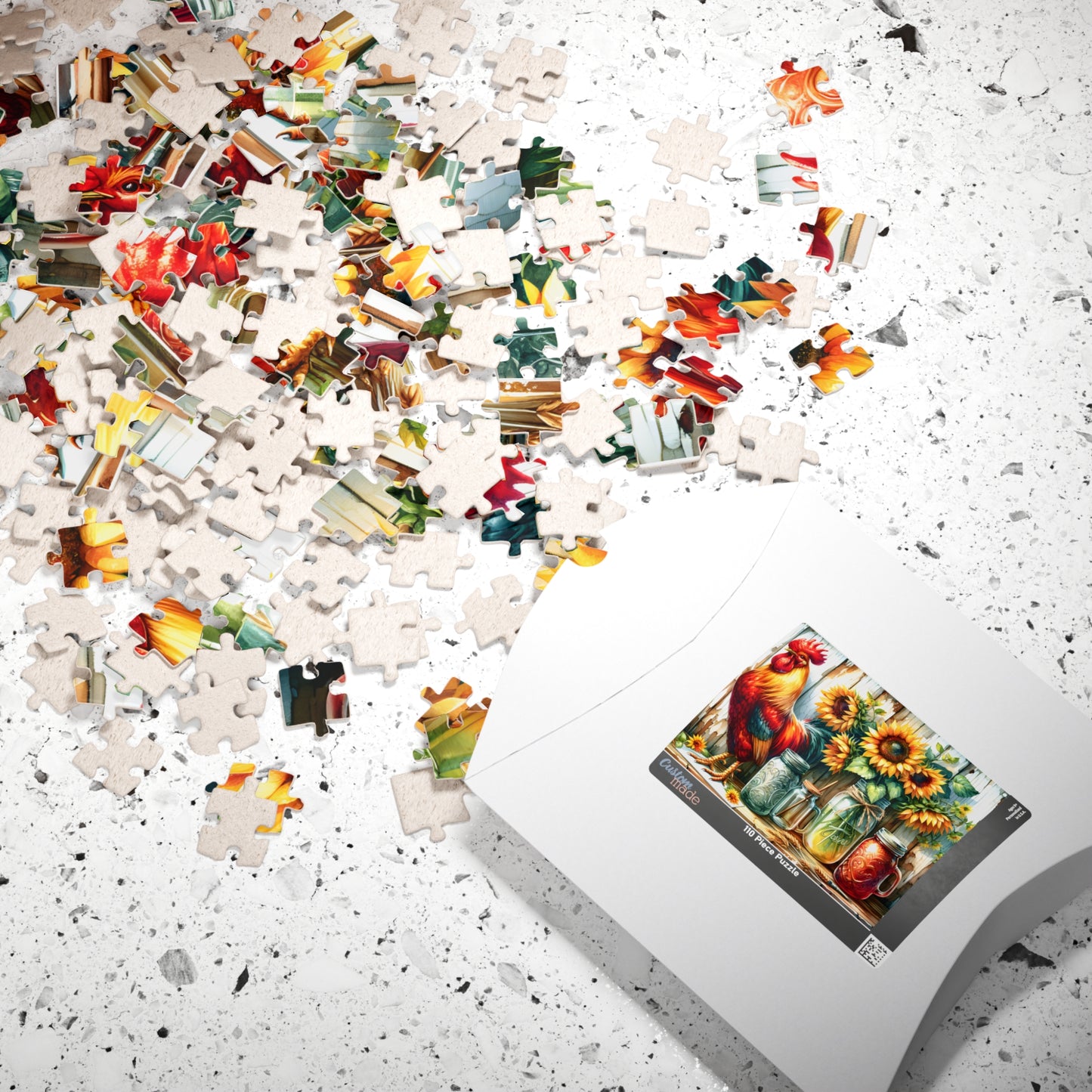 Sunflower Rooster Puzzle - Family Activity, Gift for Puzzle Lovers - Kim’s Signature Beauty & Accessories
