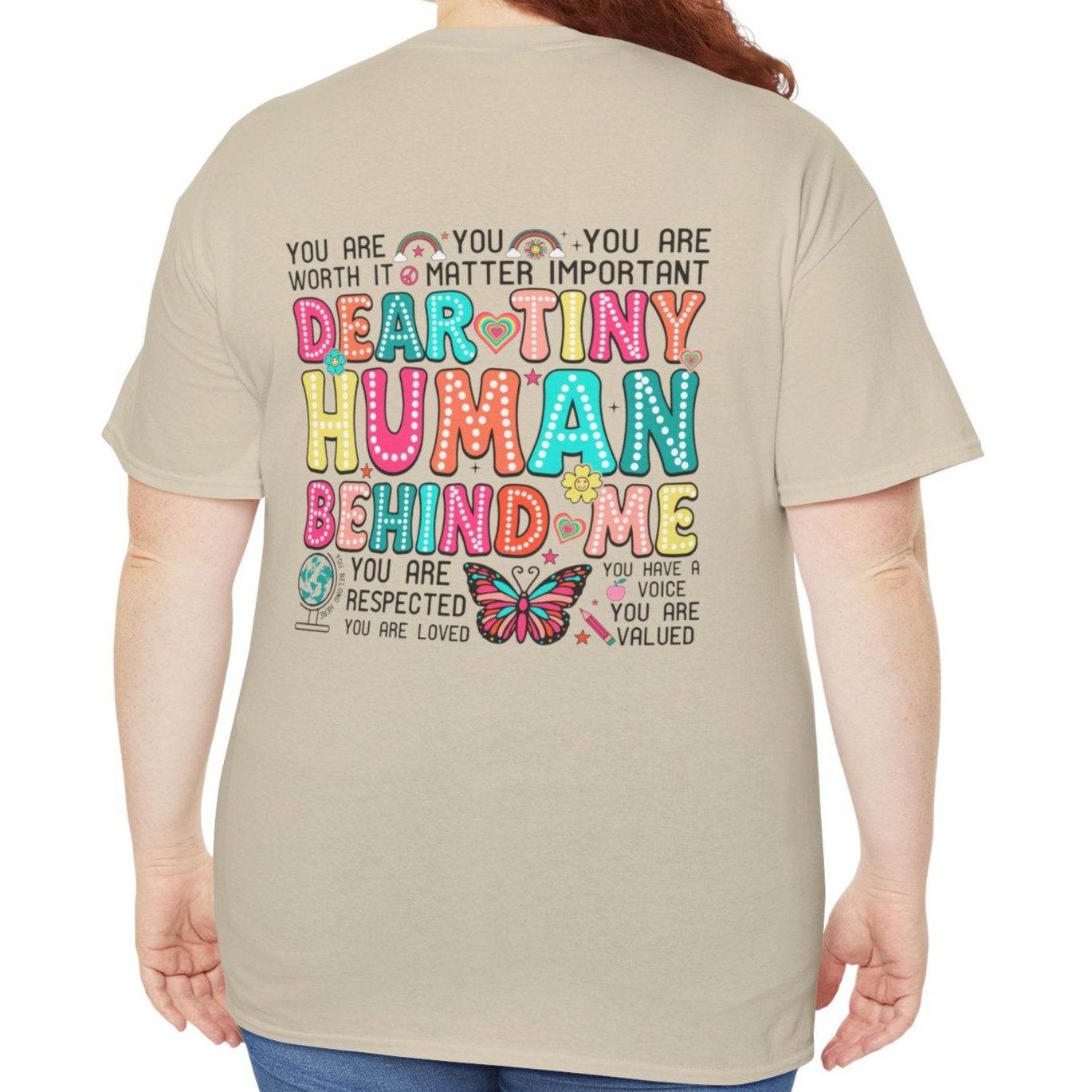 Tiny Humans behind me Tee - Kim’s Signature Beauty & Accessories (Store description)