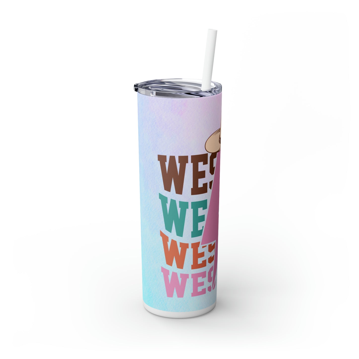 Western | Skinny Tumbler with Straw, 20oz - Kim’s Signature Beauty & Accessories (Store description)