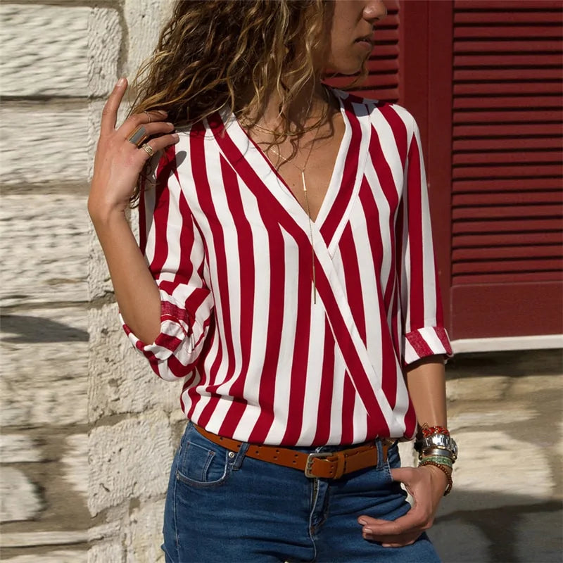 Striped Blouse For Women - Kim’s Signature Beauty & Accessories