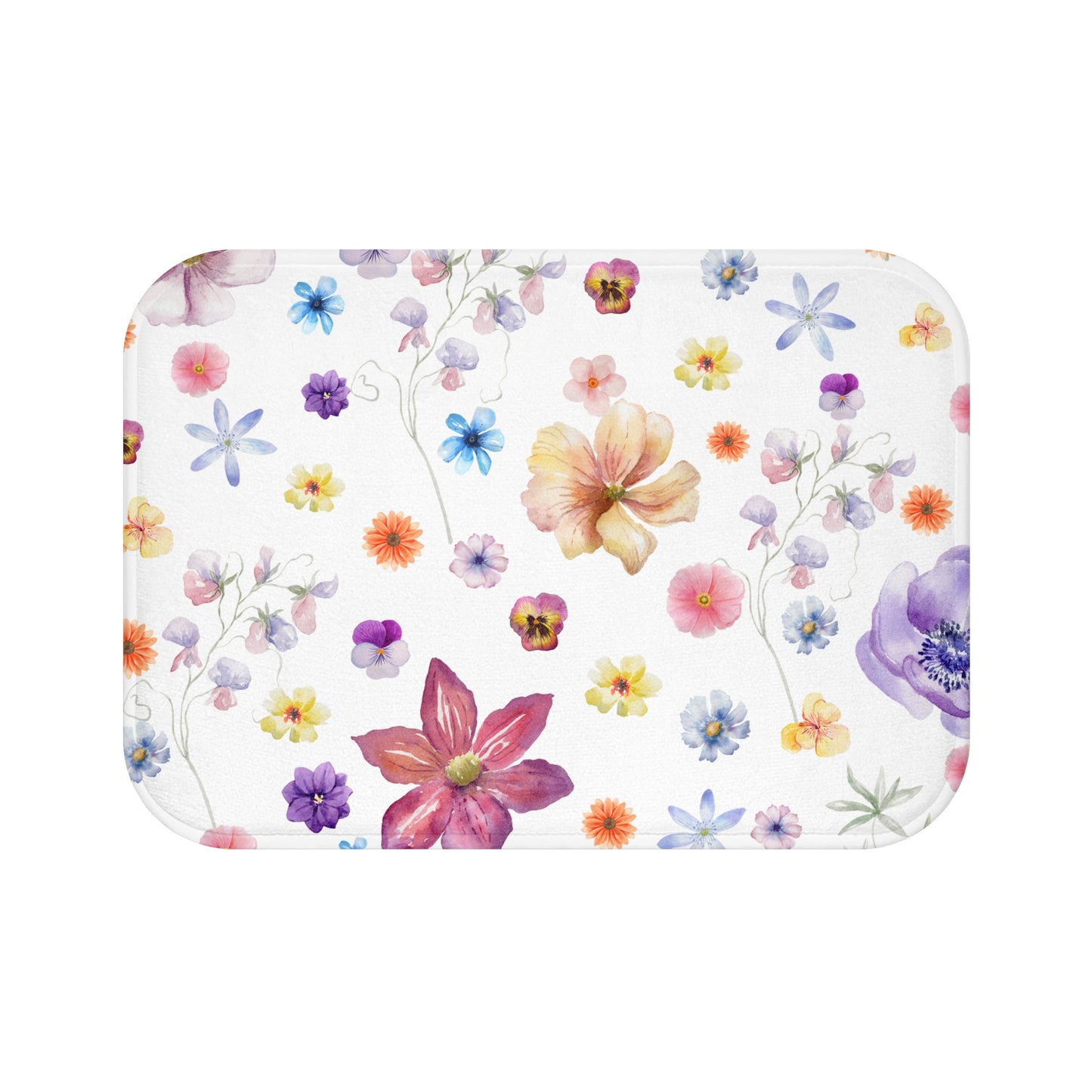 Multi color Flowers |Bath Mat - Kim’s Signature Beauty & Accessories (Store description)