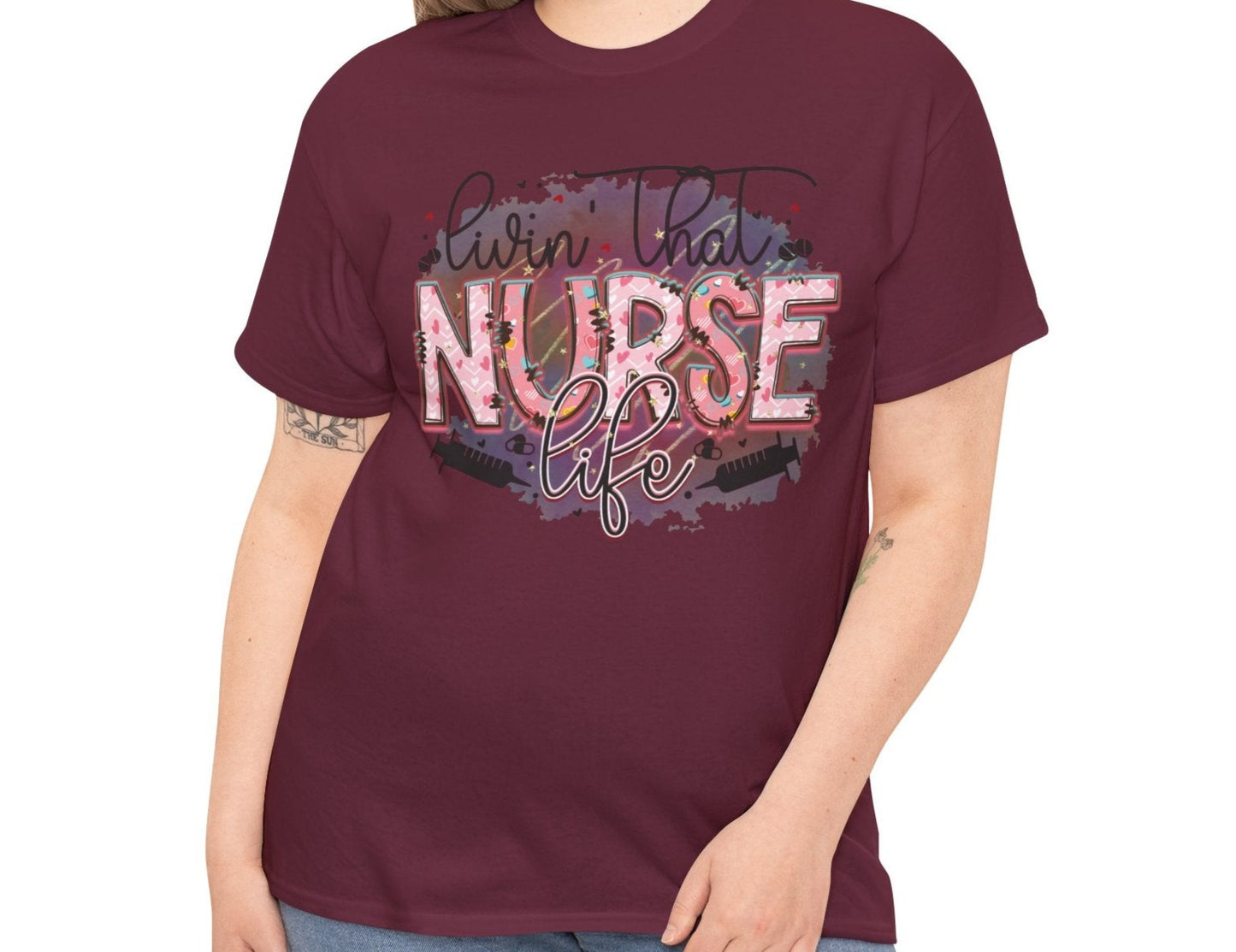 Livin that Nurse Life | Cotton Tee - Kim’s Signature Beauty & Accessories