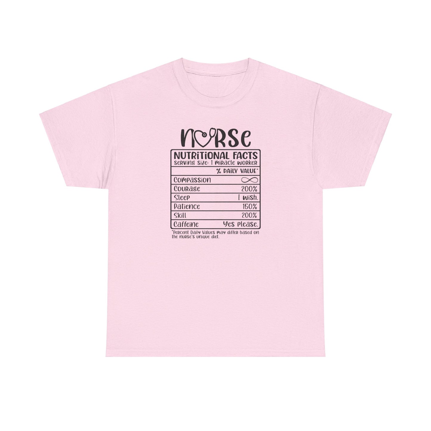 Nurse Nutritional Facts | Cotton Tee - Kim’s Signature Beauty & Accessories (Store description)