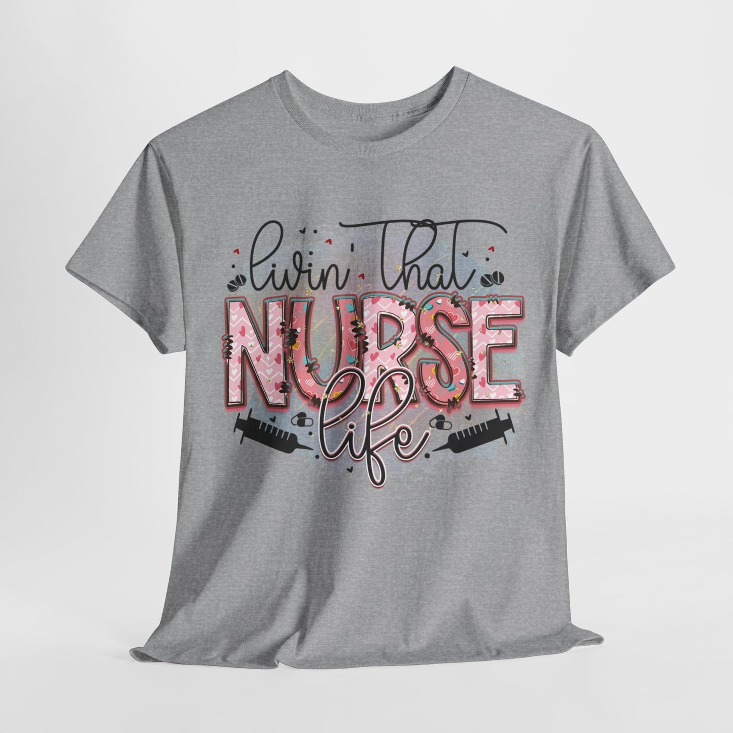 Livin that Nurse Life | Cotton Tee - Kim’s Signature Beauty & Accessories