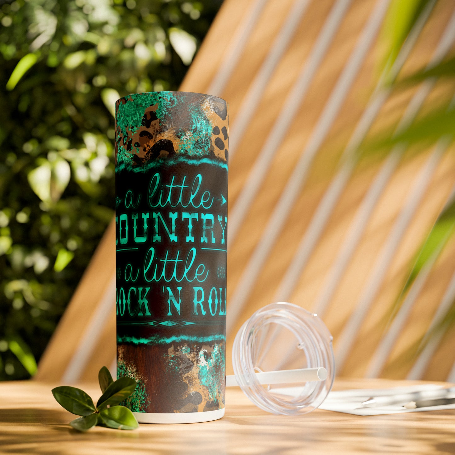 Little Bit A Country | Skinny Tumbler with Straw, 20oz - Kim’s Signature Beauty & Accessories
