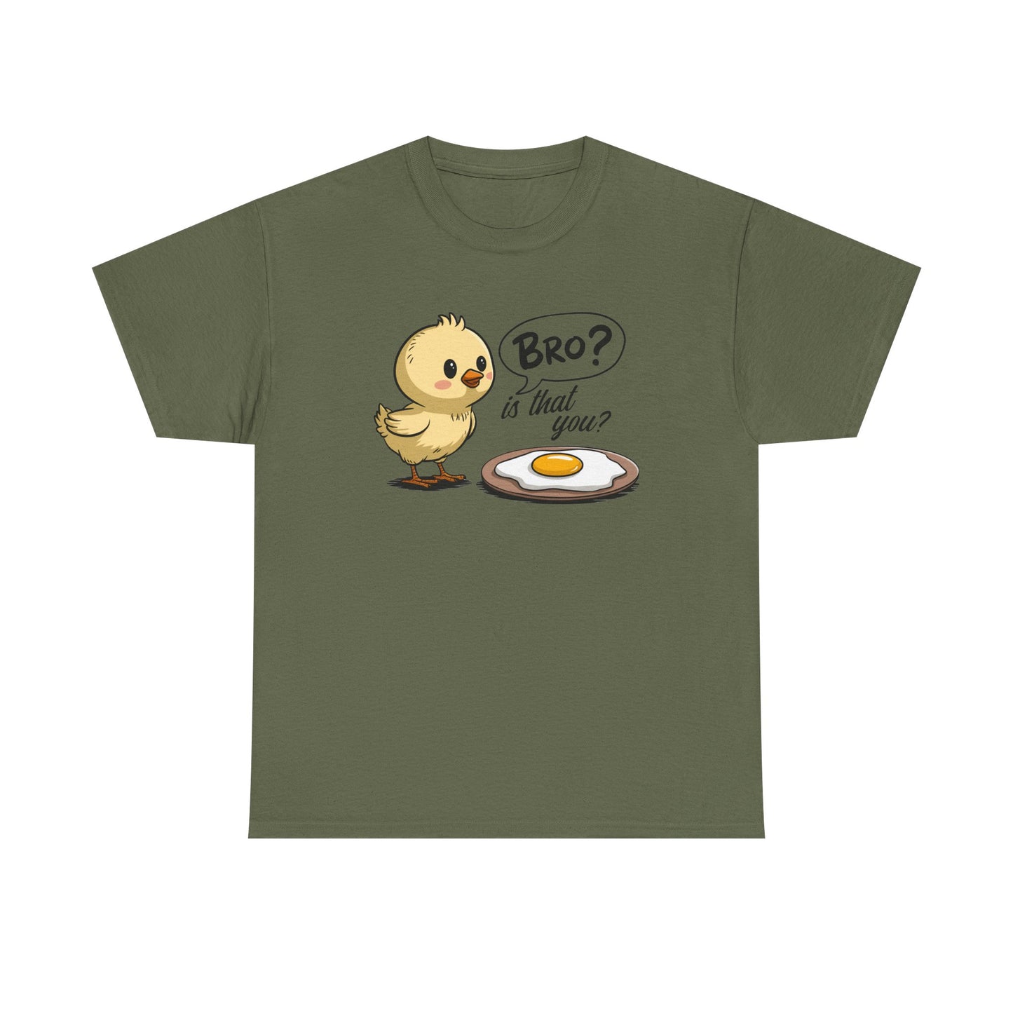 Funny Chick Tee - "Bro? Is That You?" - Unisex Heavy Cotton T-Shirt for Bird Lovers, Casual Wear, Gift Idea, Easter, Humor - Kim’s Signature Beauty & Accessories (Store description)