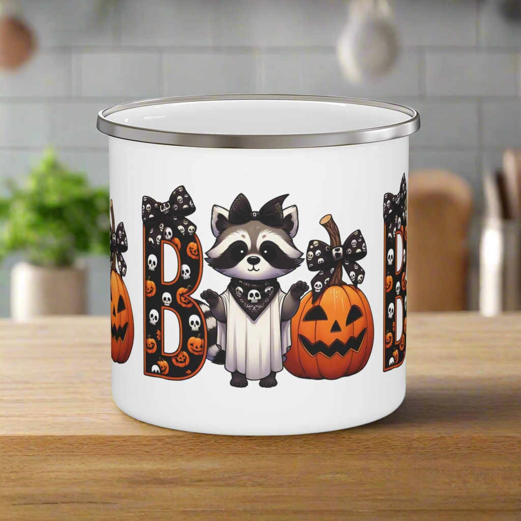 Boo Enamel Camping Mug - Kim’s Signature Beauty & Accessories (Store description)