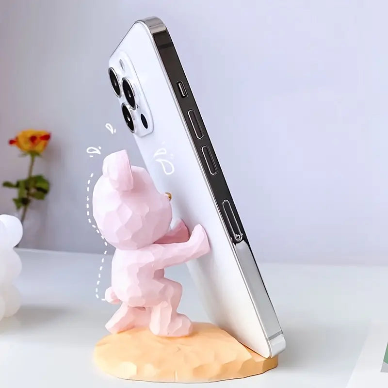 Creative Resin Bear Desktop Phone Holder - Kim’s Signature Beauty & Accessories