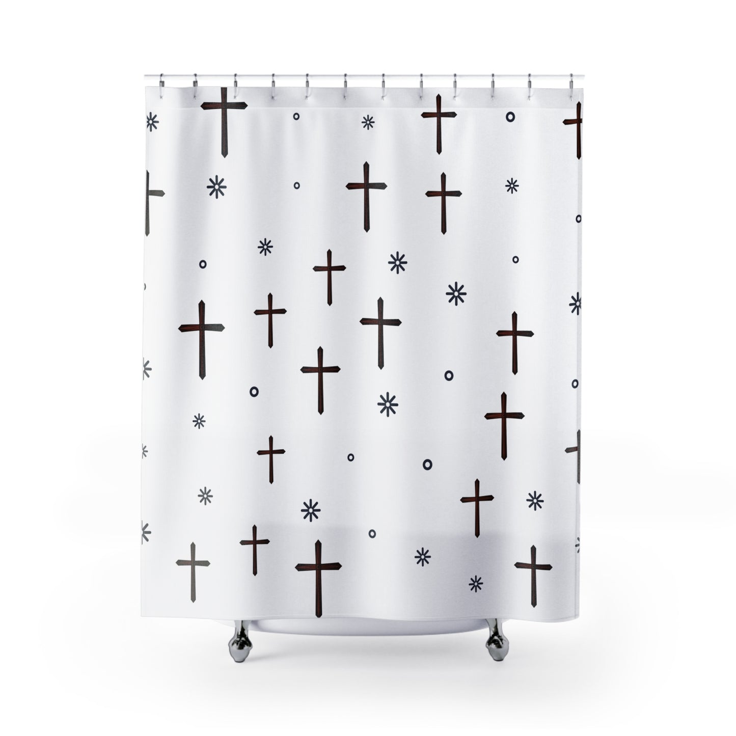 Classic Crosses Shower Curtain - Kim’s Signature Beauty & Accessories (Store description)