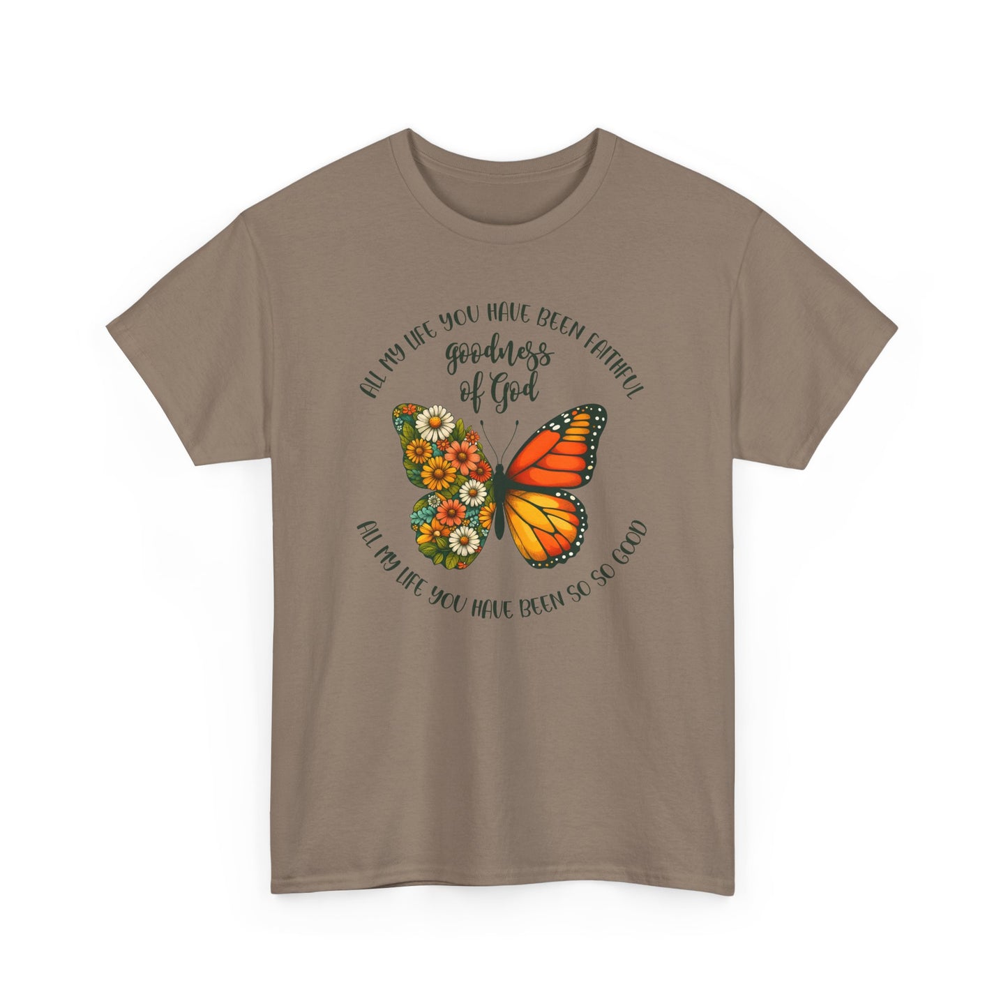 Goodness of God Floral Butterfly Tee - Kim’s Signature Beauty & Accessories (Store description)