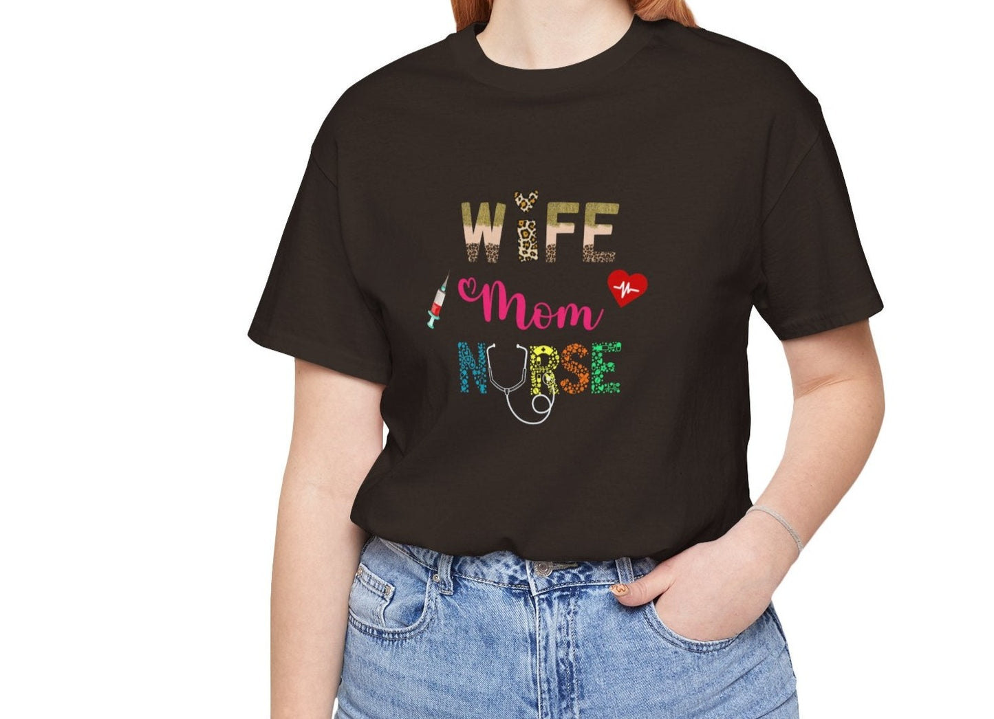 Wife, Mom, Nurse |Jersey Short Sleeve Tee - Kim’s Signature Beauty & Accessories (Store description)