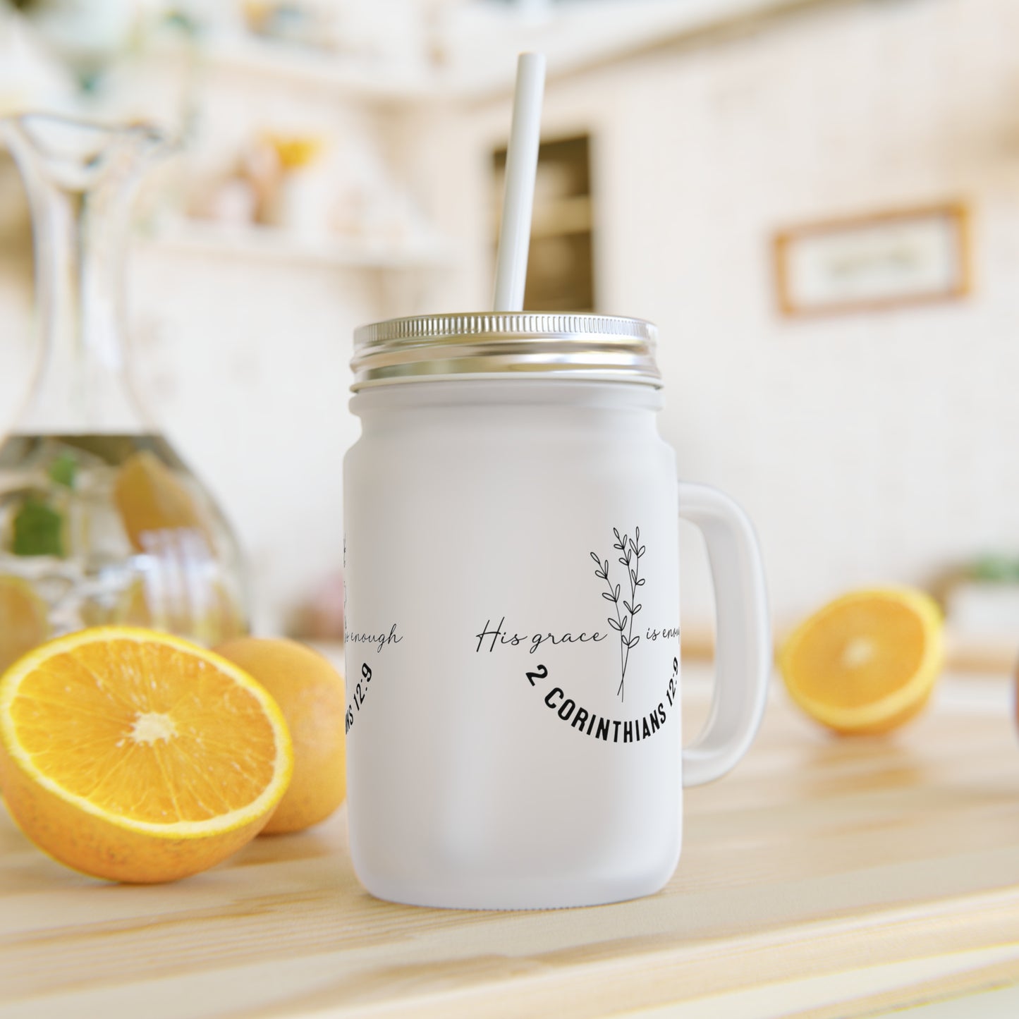 His Grace is Enough Mason Jar - Kim’s Signature Beauty & Accessories