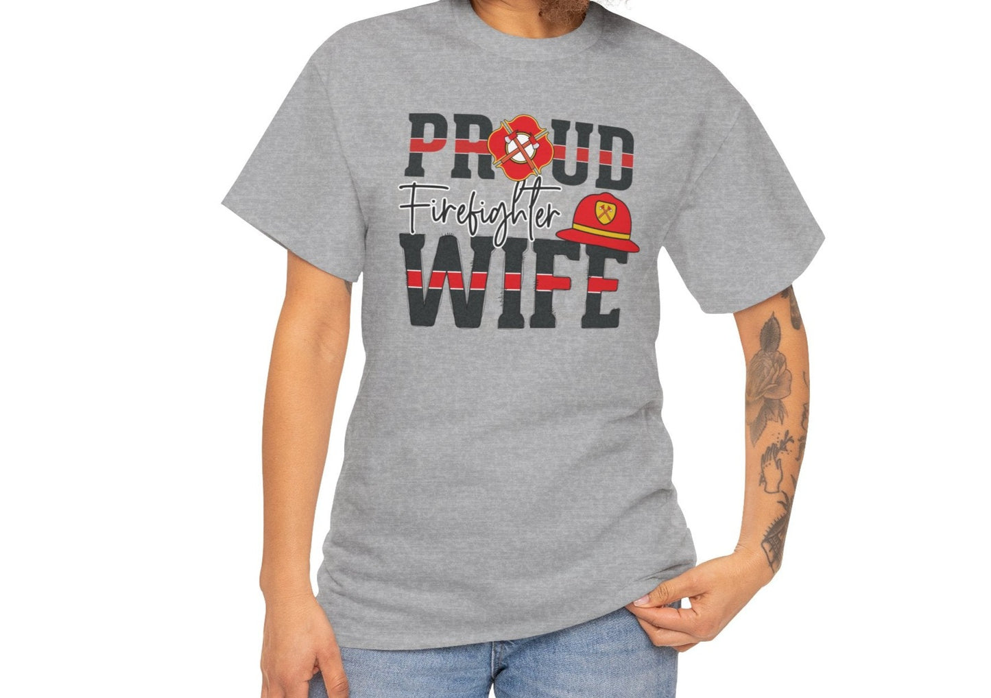 Proud Firefighter Wife Tee - Kim’s Signature Beauty & Accessories (Store description)