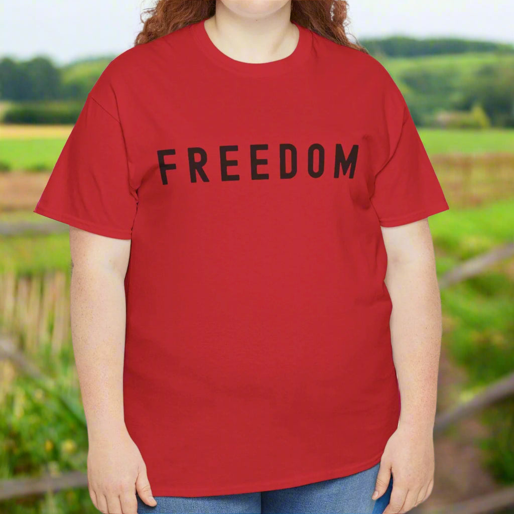 Freedom Red Unisex Tee - Bold Statement Shirt – Patriotic Casual Shirt - Kim’s Signature Beauty & Accessories