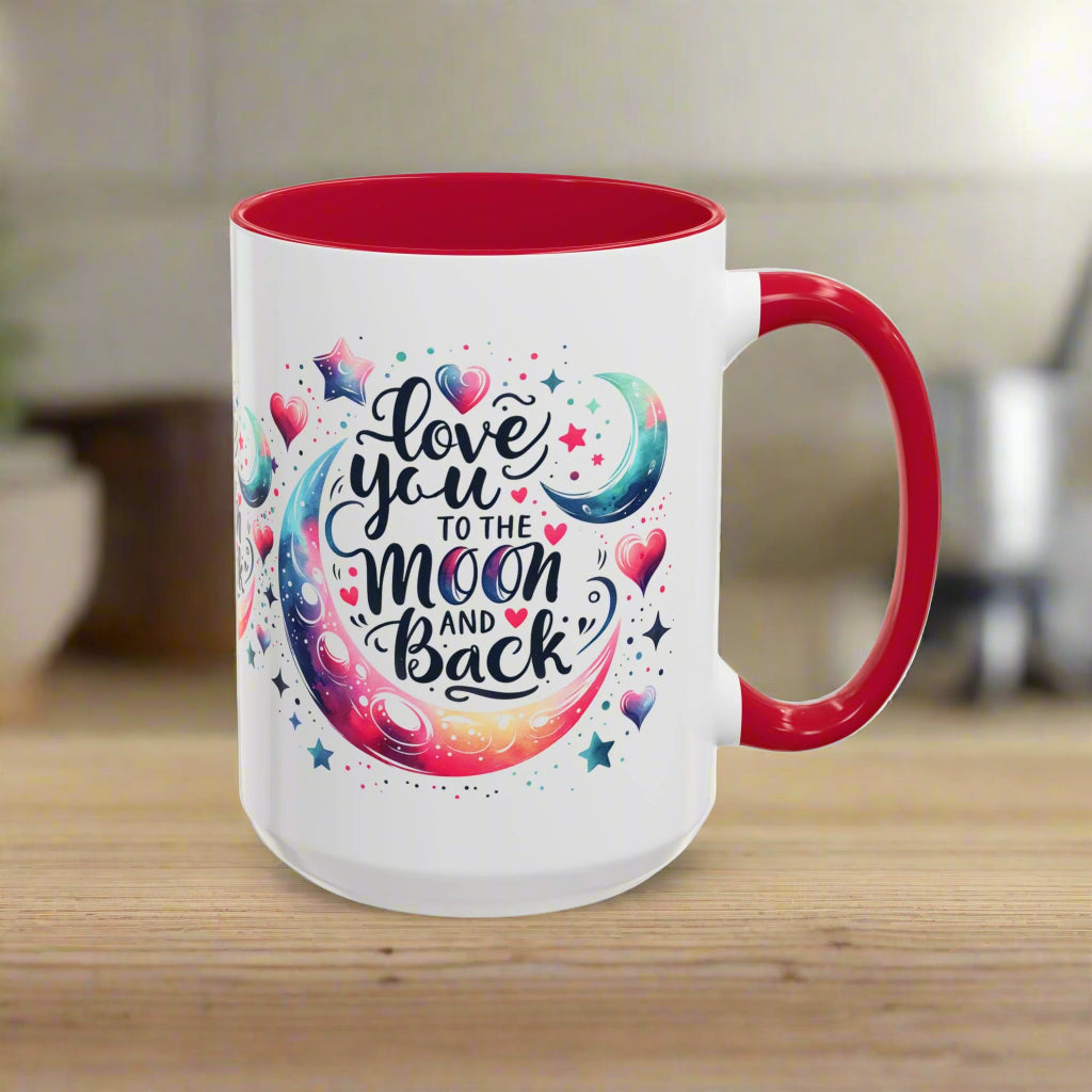 Love You to the Moon Colorful Mugs (11oz, 15oz) - Kim’s Signature Beauty & Accessories