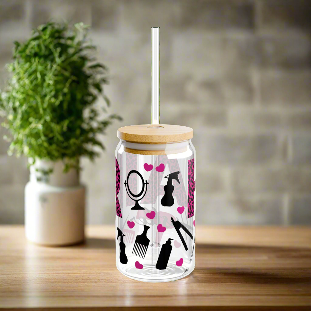 Hair Hustler Sipper Glass, 16oz - Kim’s Signature Beauty & Accessories