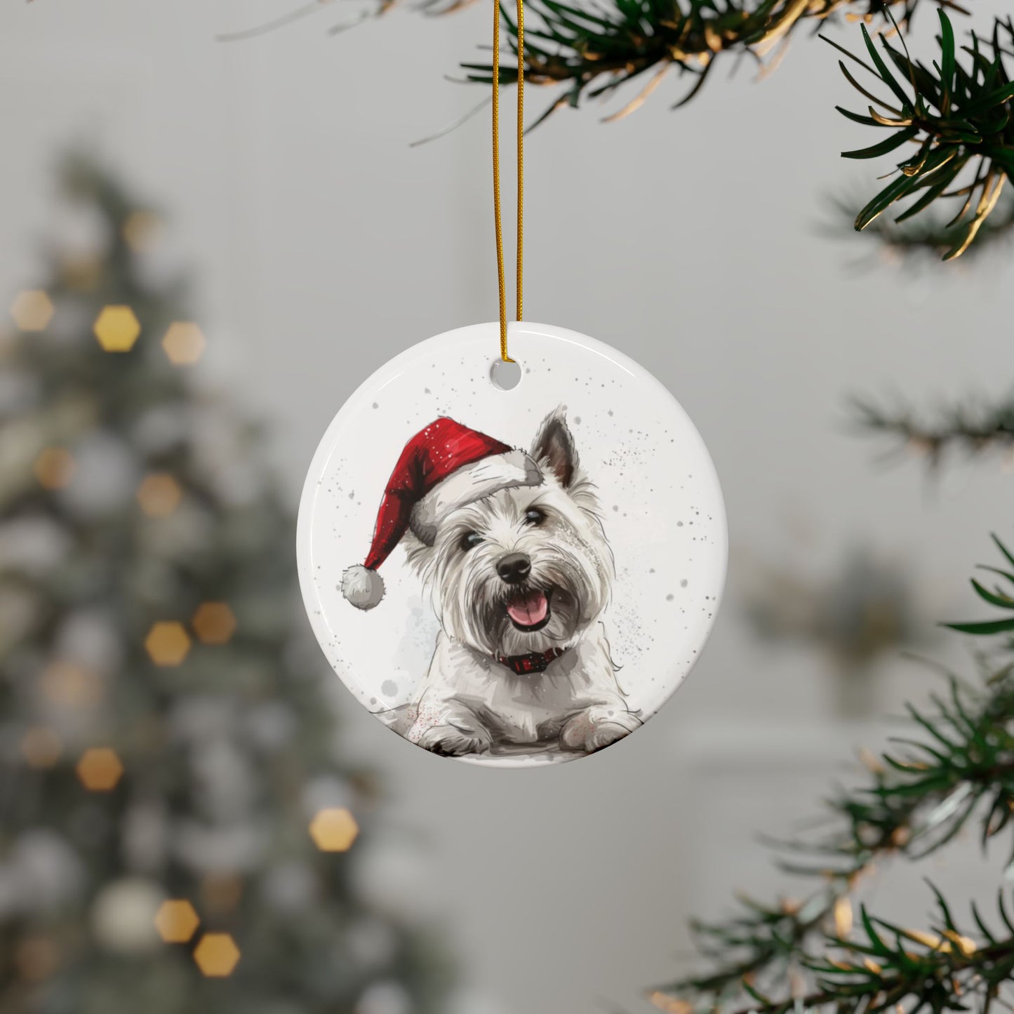 Maltese Ceramic Ornament, 2-Side Print - Kim’s Signature Beauty & Accessories (Store description)