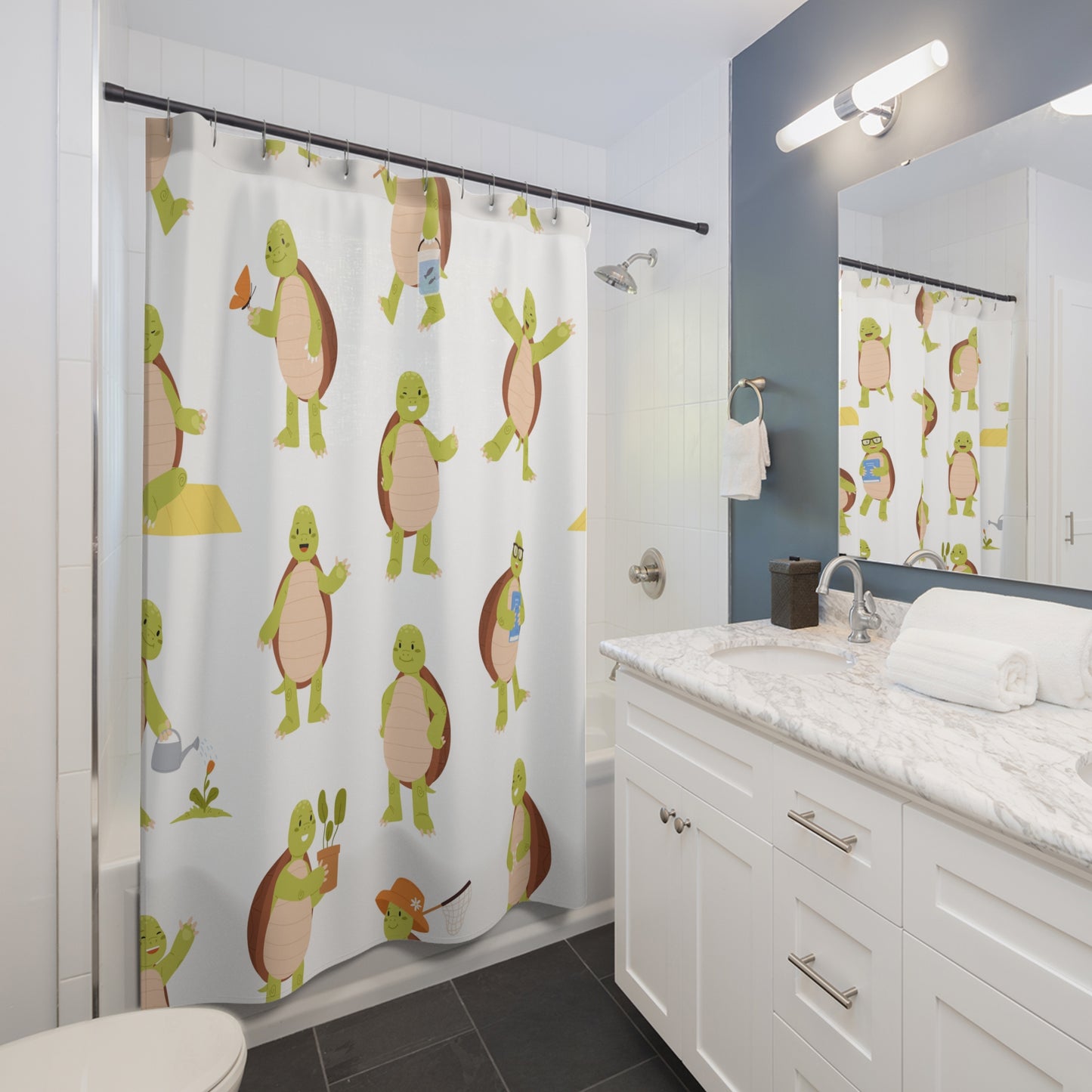 Turtle Tales Shower Curtain - Kim’s Signature Beauty & Accessories (Store description)