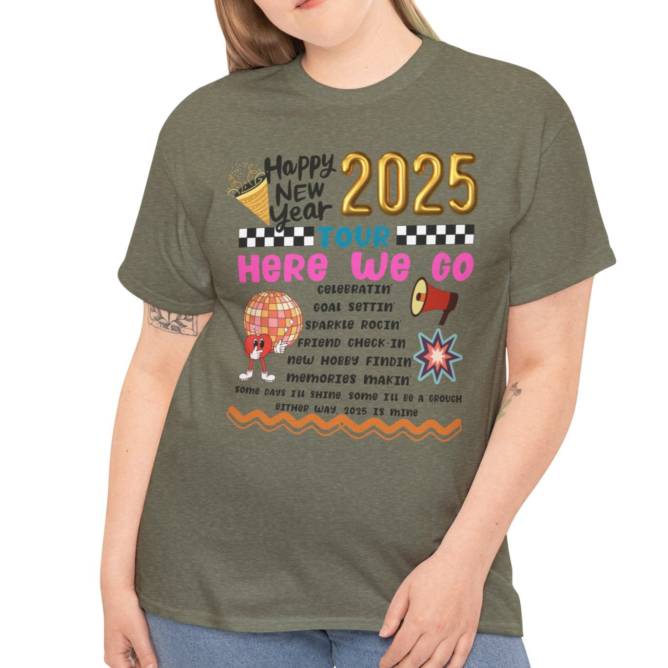 Happy New Year Tour 2025 Tee - Kim’s Signature Beauty & Accessories (Store description)