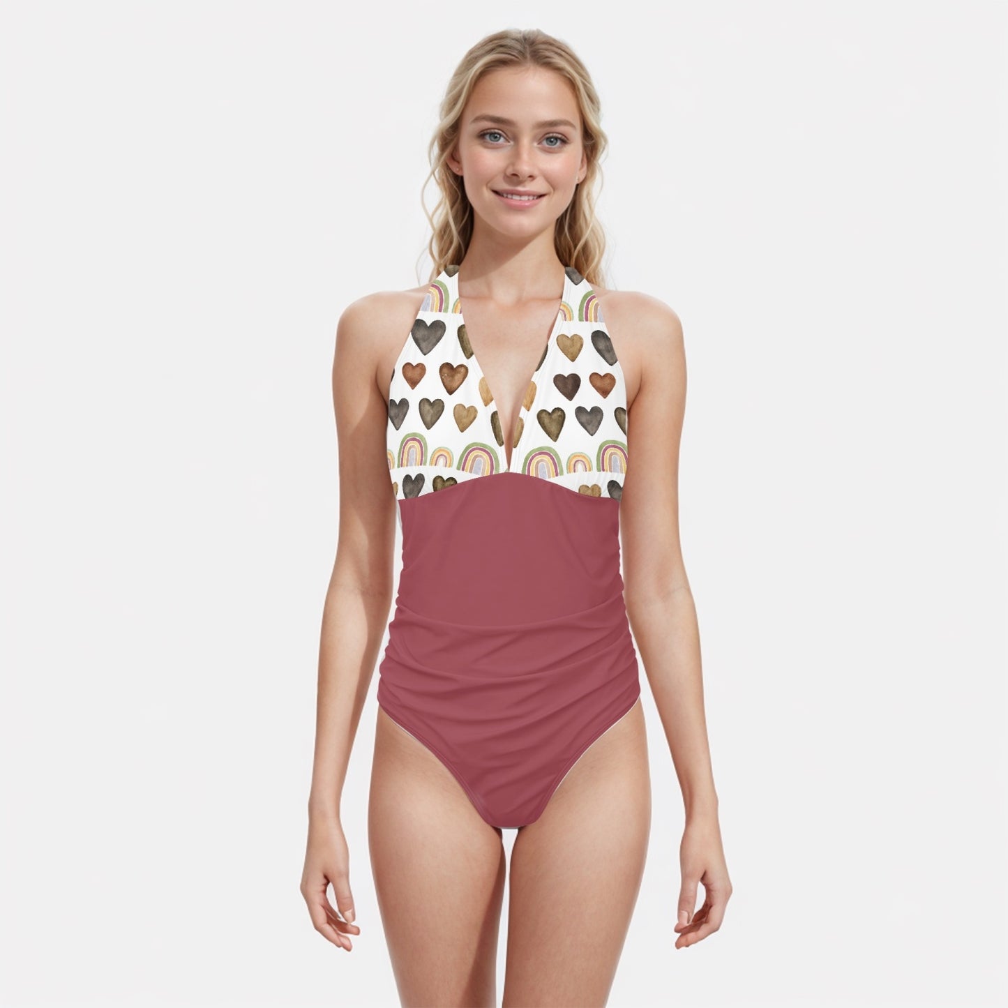Over the Rainbow | Women's One-Piece Swimsuit - Kim’s Signature Beauty & Accessories (Store description)