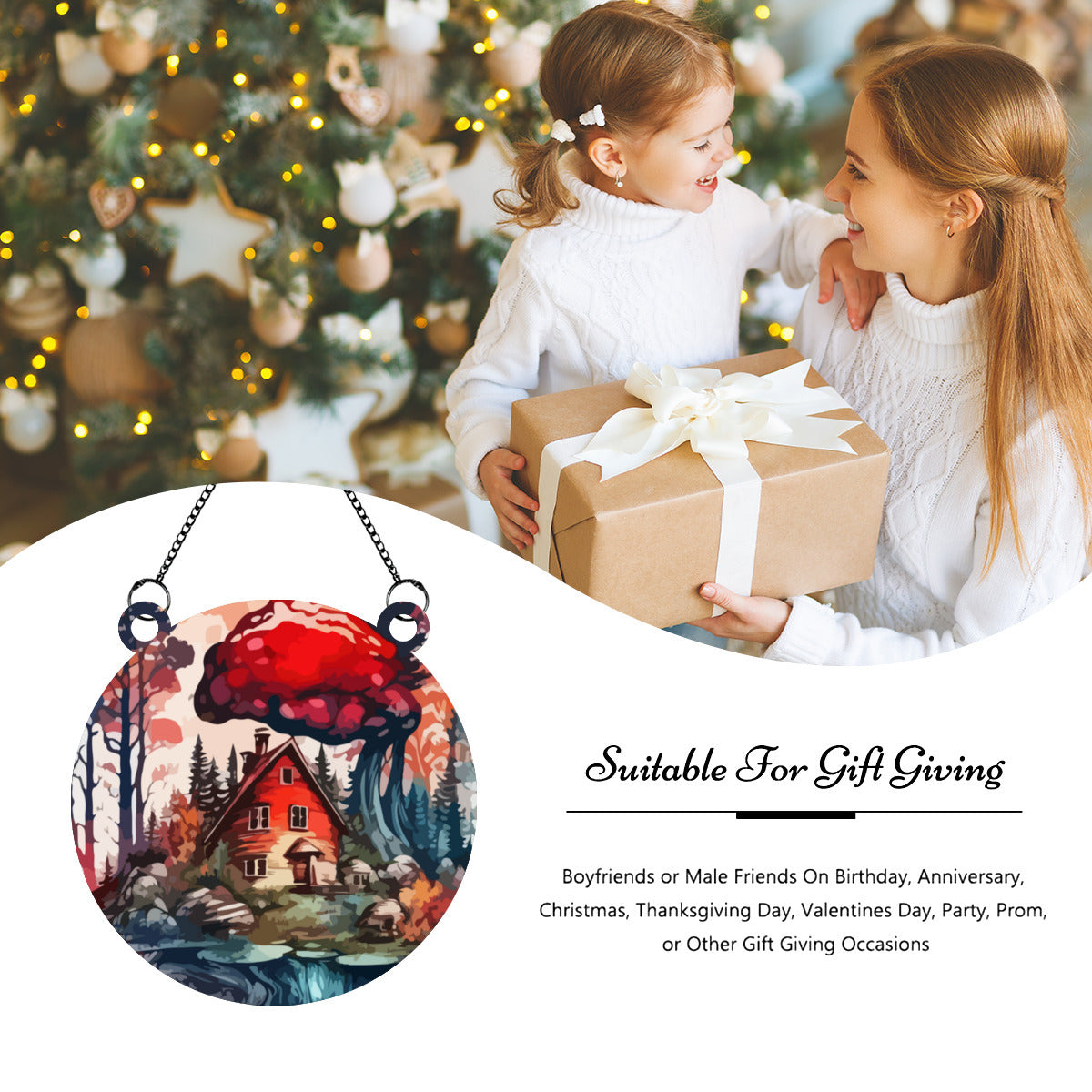 Fall Lake House Stained Glass - Kim’s Signature Beauty & Accessories