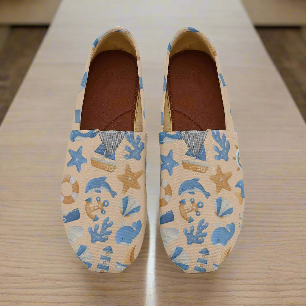 Beach Fun Canvas Toms Shoes - Kimโs Signature Beauty & Accessories