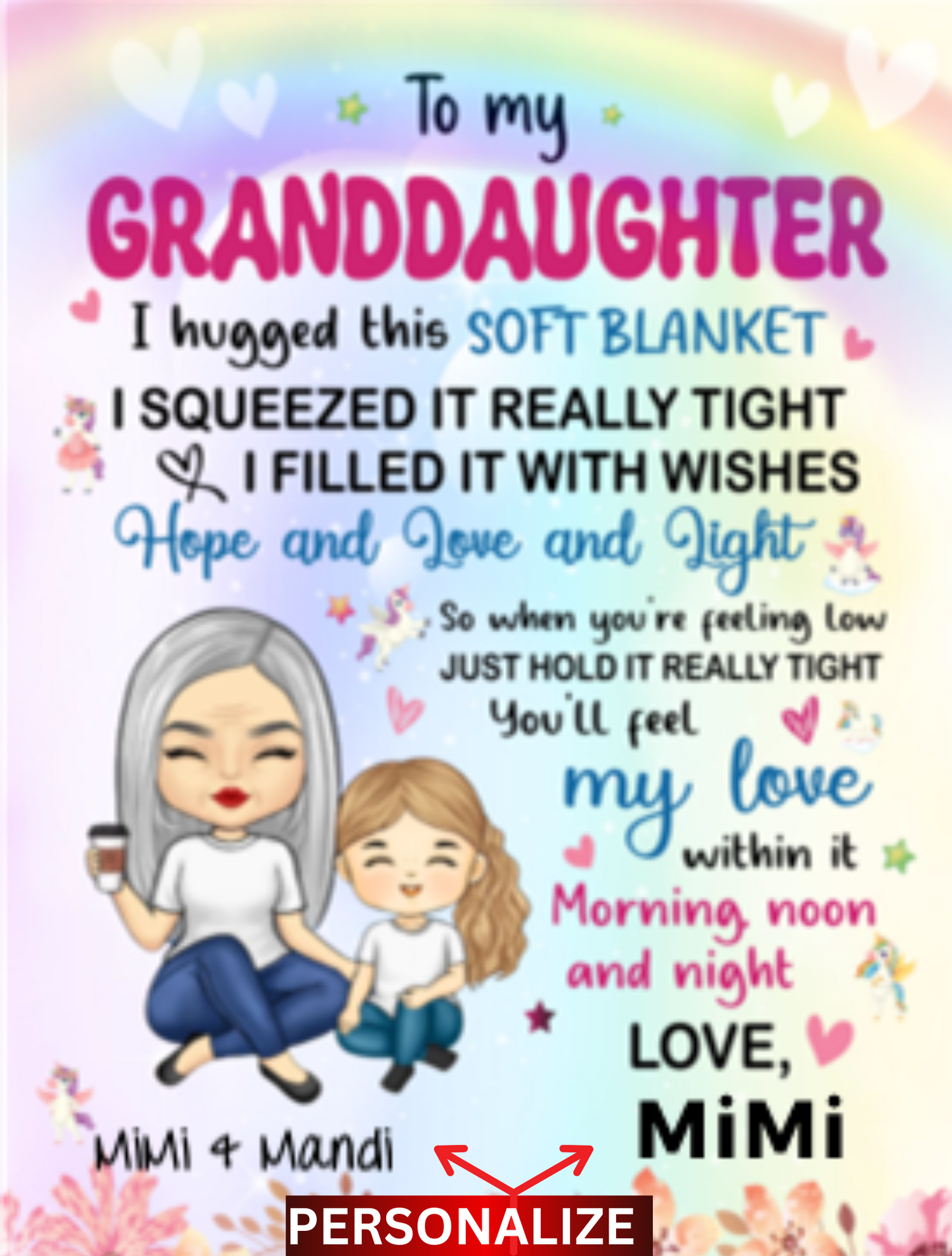 To My Granddaughter (Personalize) - Kim’s Signature Beauty & Accessories (Store description)