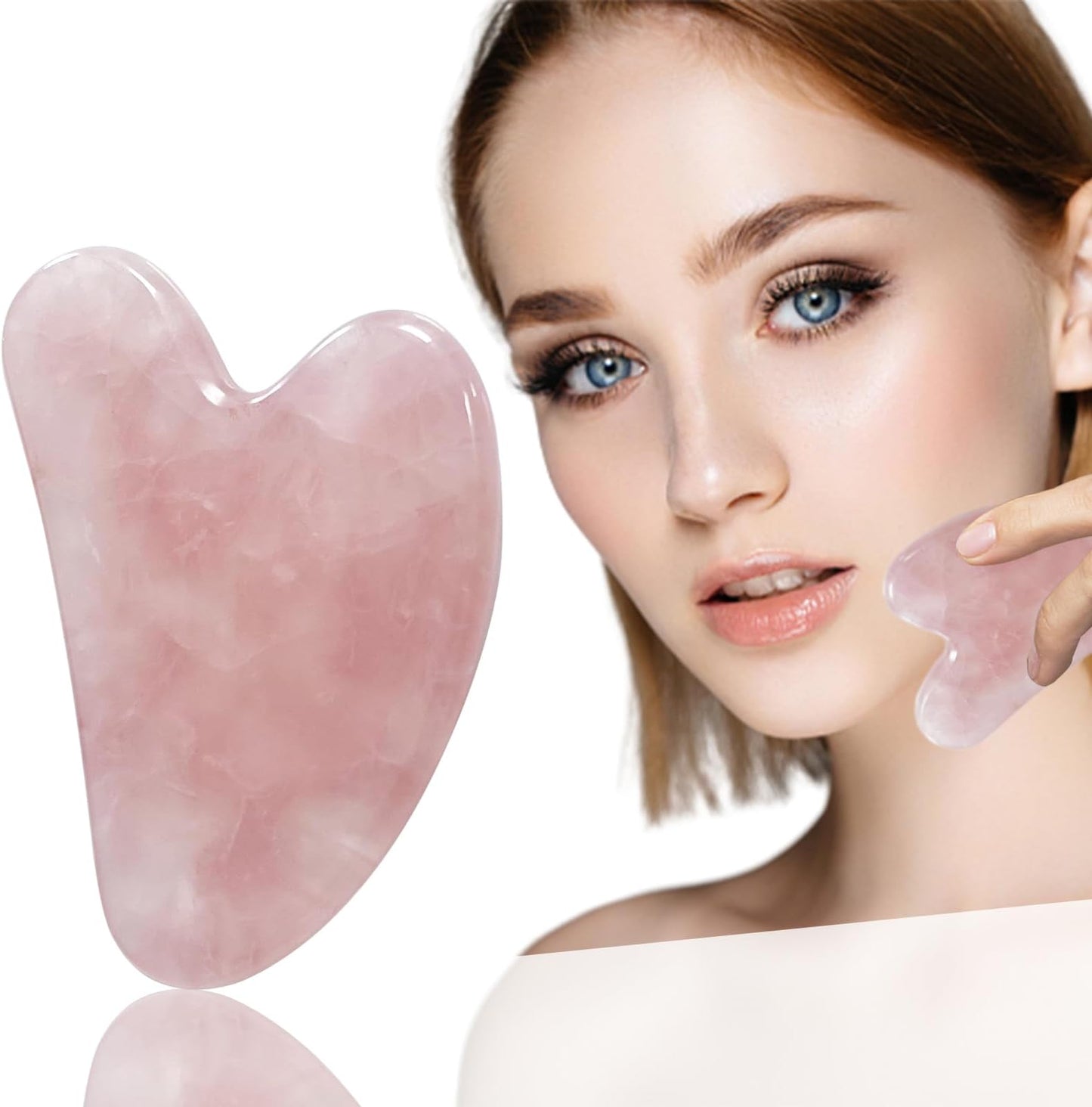 Rose Quartz Gua Sha Stone – Skin-Lifting Facial Tool for Face & Neck - Kim’s Signature Beauty & Accessories (Store description)