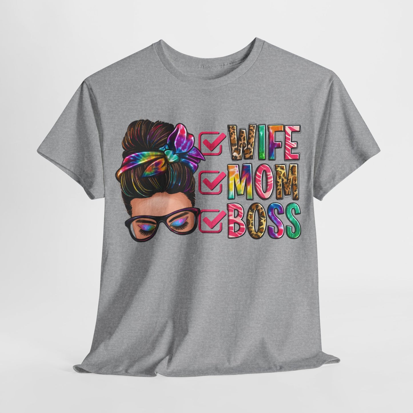 Wife, Mom, Boss | Cotton Tee - Kim’s Signature Beauty & Accessories (Store description)