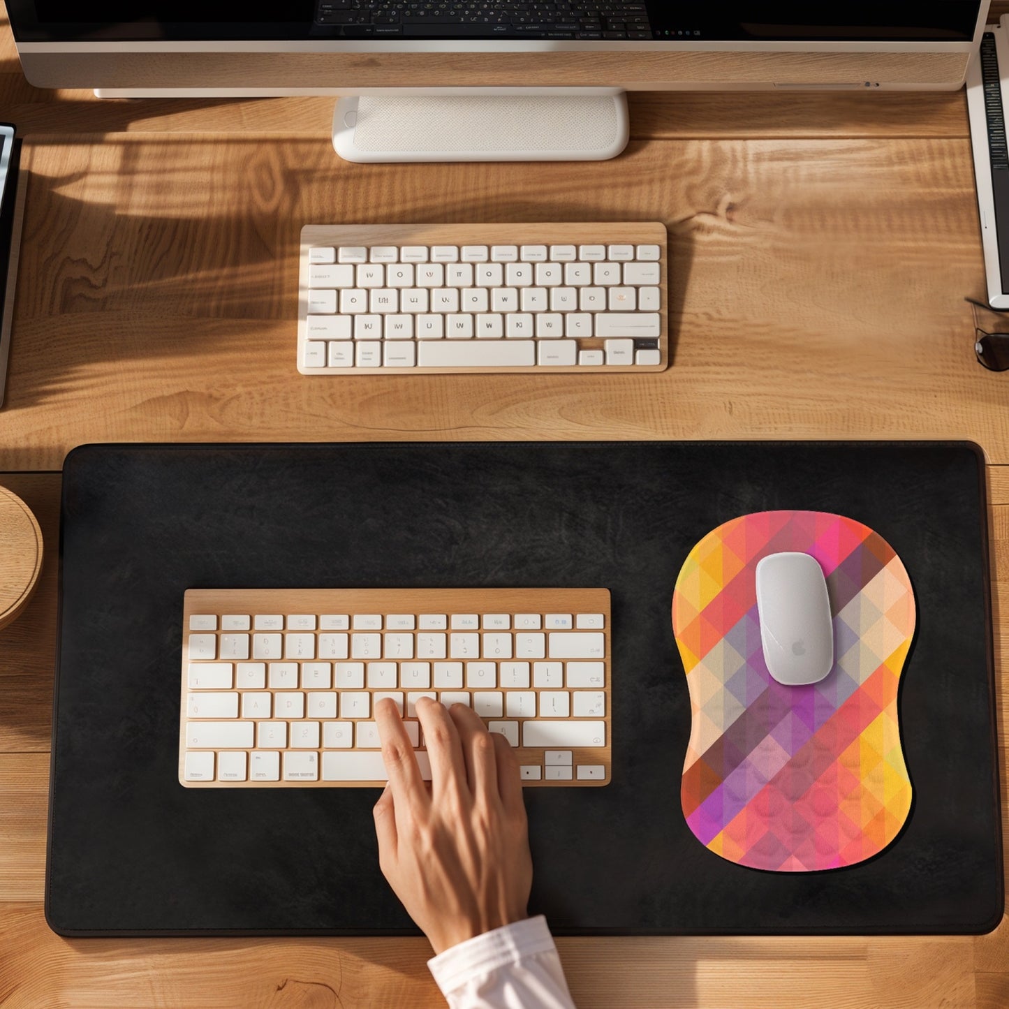 Wildly Bright Mouse Pad with Wrist Rest - Kim’s Signature Beauty & Accessories (Store description)