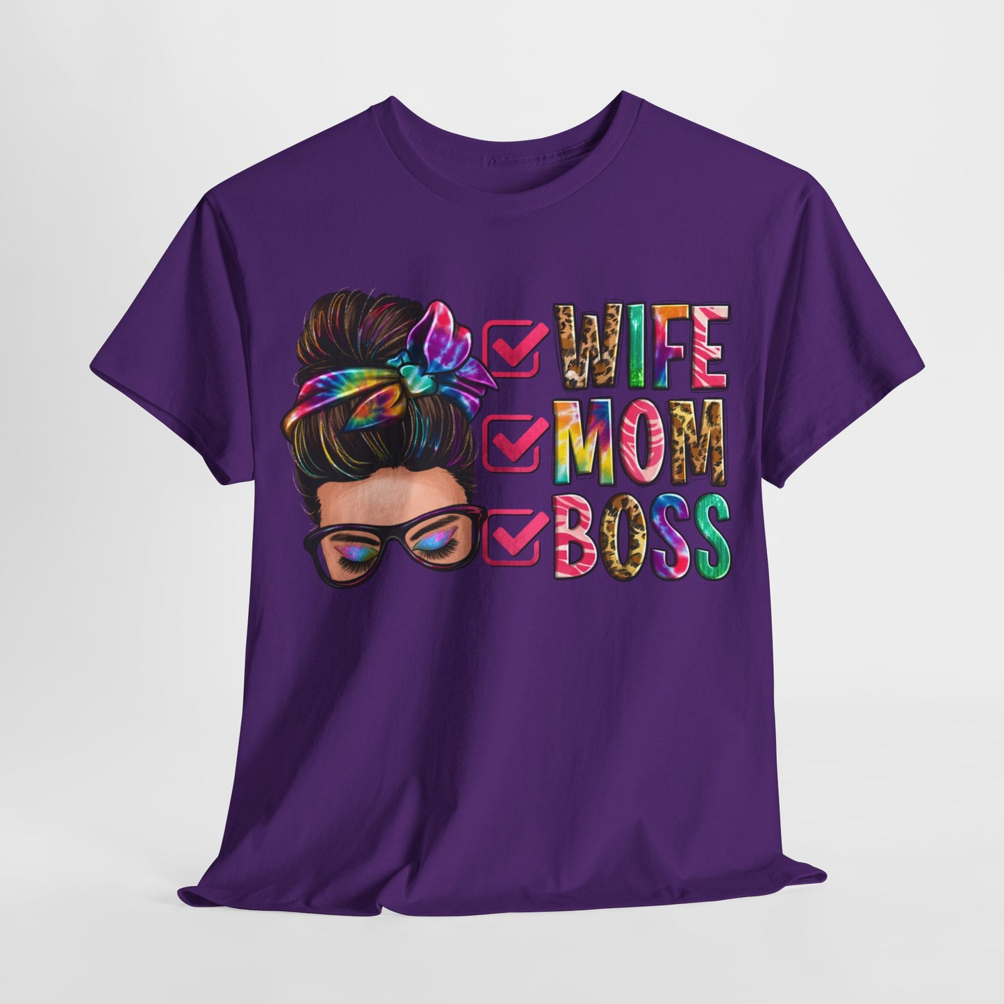 Wife, Mom, Boss | Cotton Tee - Kim’s Signature Beauty & Accessories (Store description)