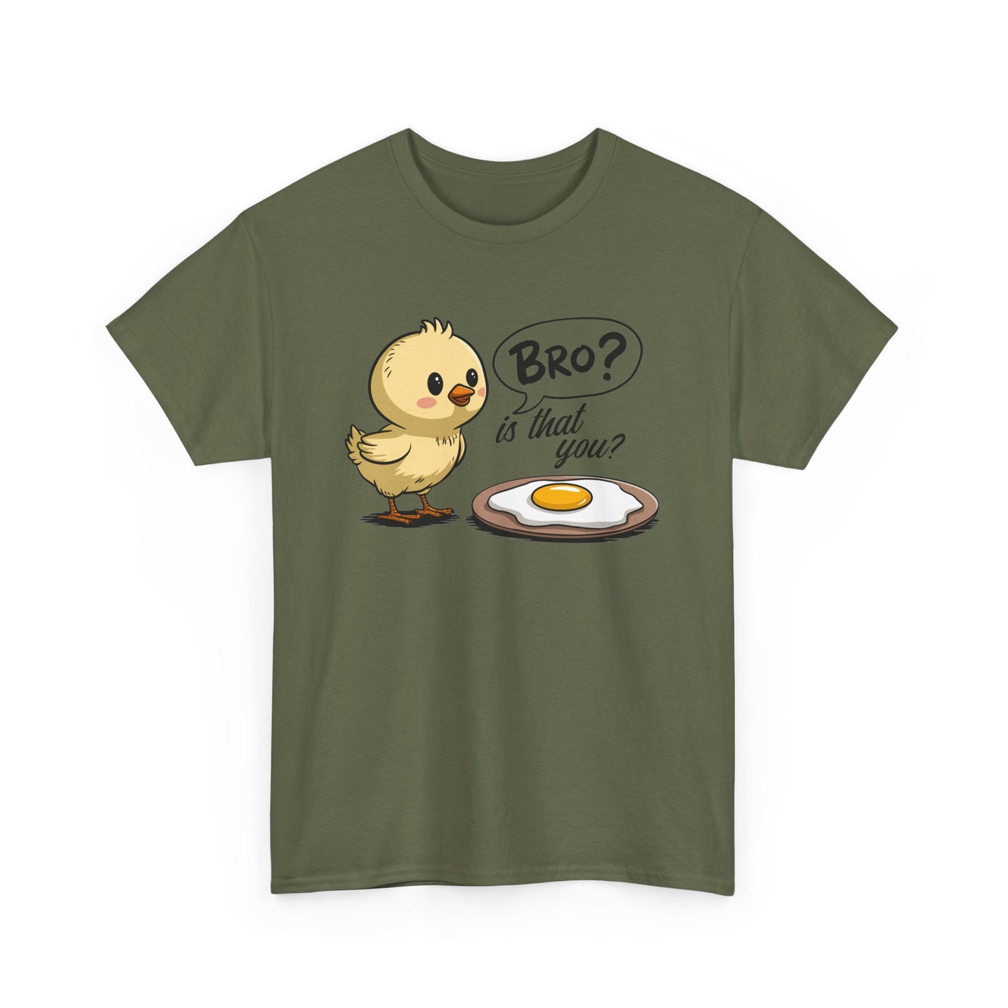 Funny Chick Tee - "Bro? Is That You?" - Unisex Heavy Cotton T-Shirt for Bird Lovers, Casual Wear, Gift Idea, Easter, Humor - Kim’s Signature Beauty & Accessories (Store description)