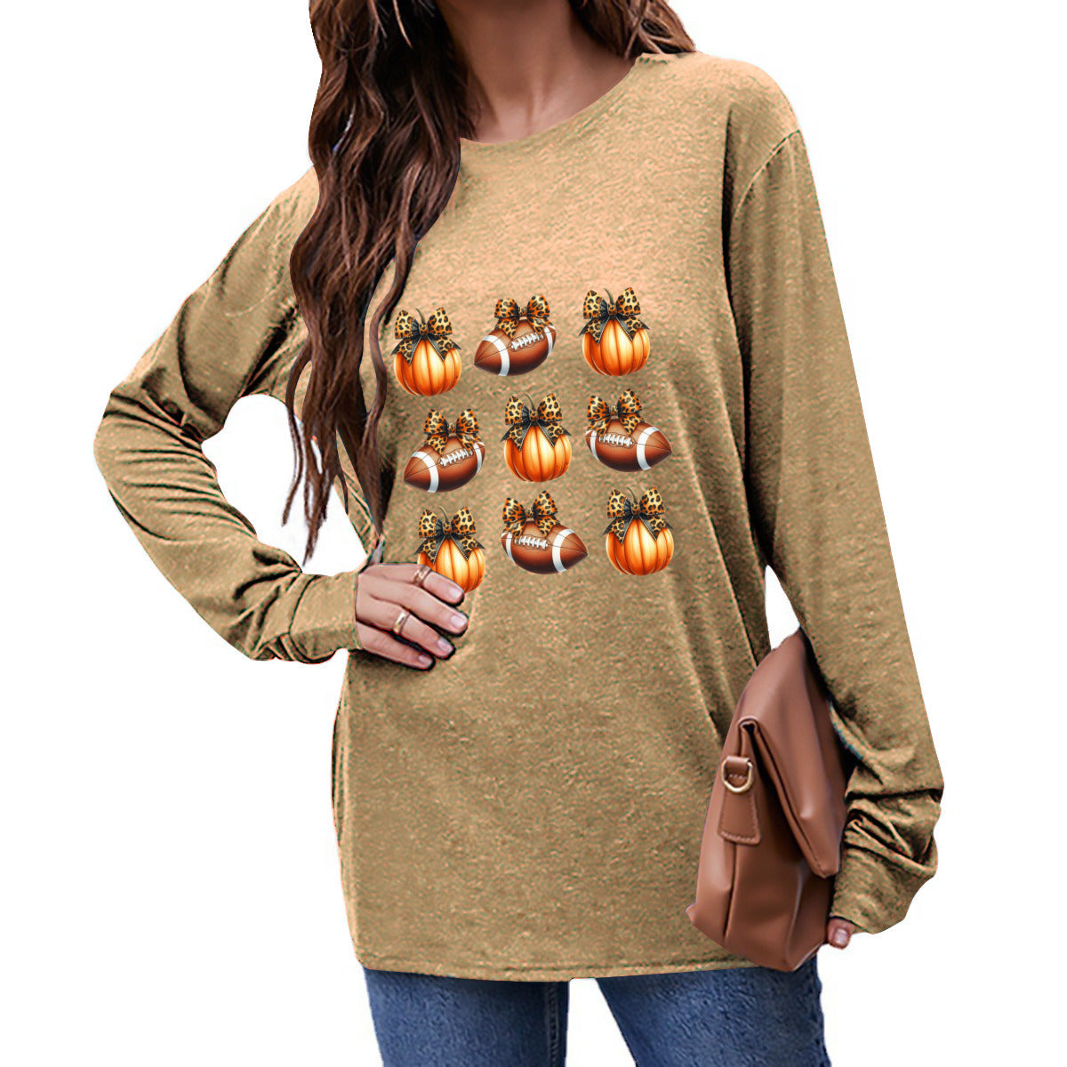 Pumpkins & Pigskins - Fall Game Day Long Sleeve Tee - Kim’s Signature Beauty & Accessories (Store description)