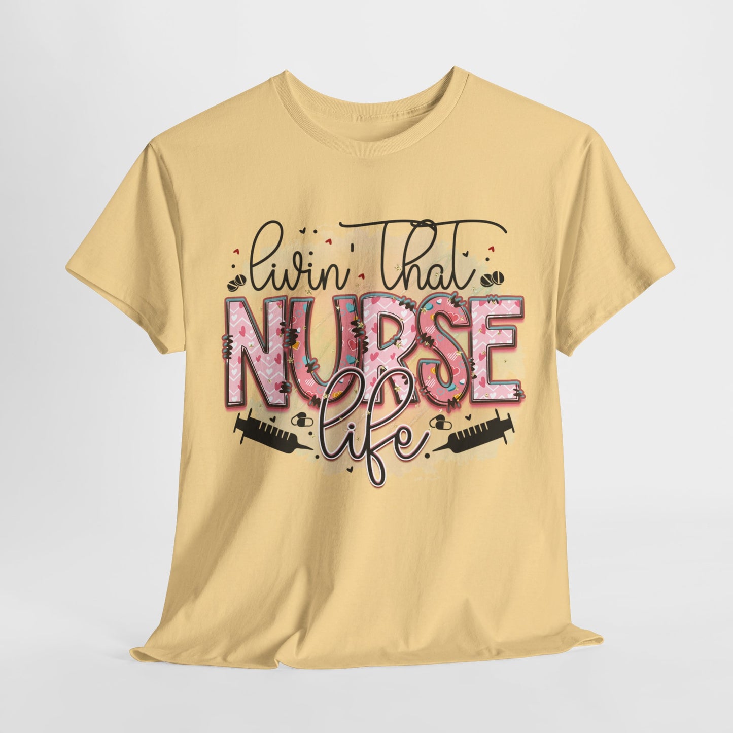 Livin that Nurse Life | Cotton Tee - Kim’s Signature Beauty & Accessories