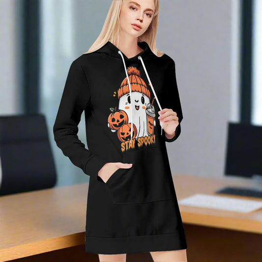 Stay Spooky Ghost Hoodie Dress - Kim’s Signature Beauty & Accessories