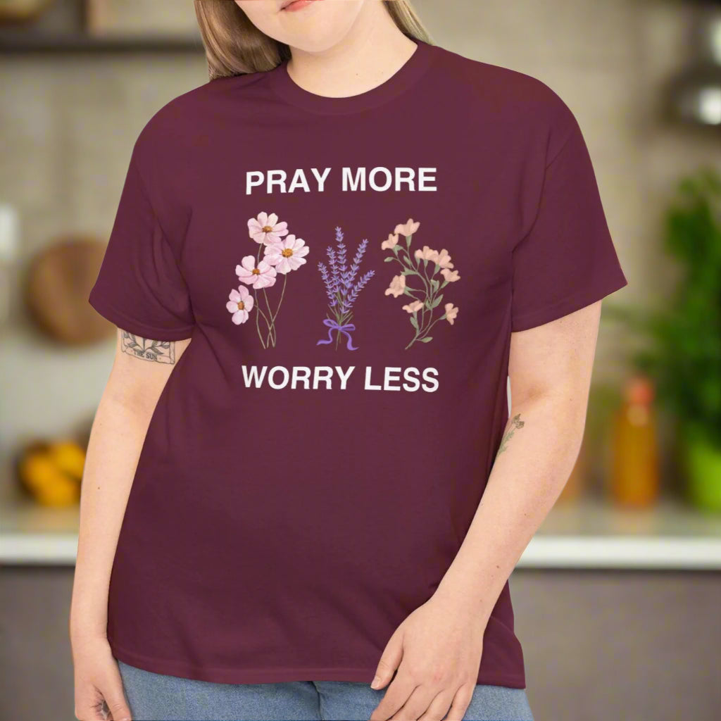 Pray More Worry Less Tee - Kim’s Signature Beauty & Accessories