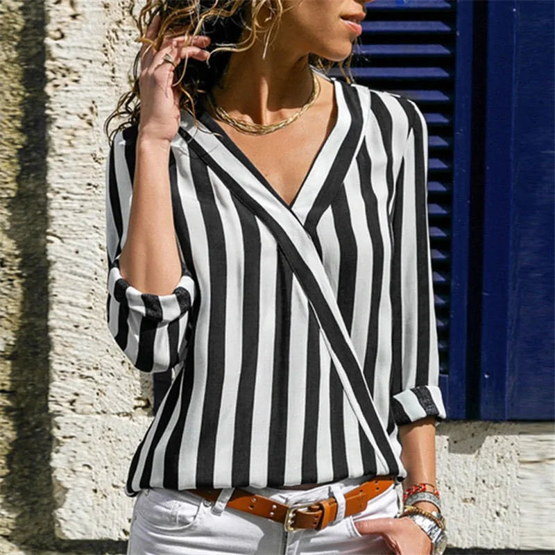 Striped Blouse For Women - Kim’s Signature Beauty & Accessories